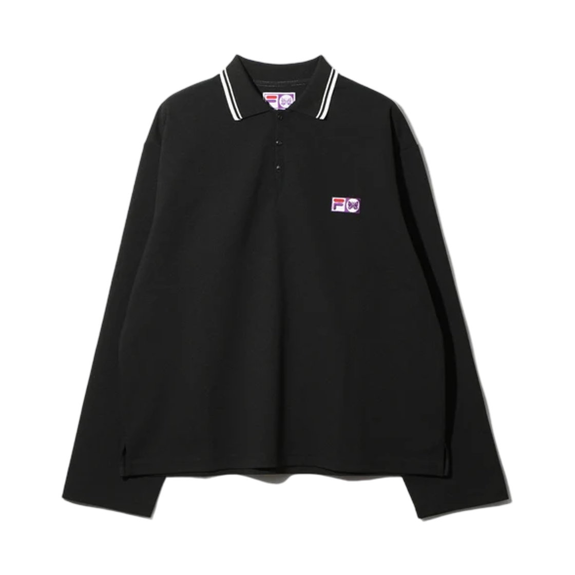 니들스 x 휠라 BB 폴로 셔츠 블랙(Needles x Fila BB Polo Shirt Black)