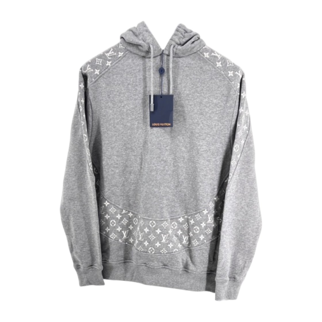 ITSHML2UTB2U Louis Vuitton Monogram Circle Long Sleeve Hoodie Gray