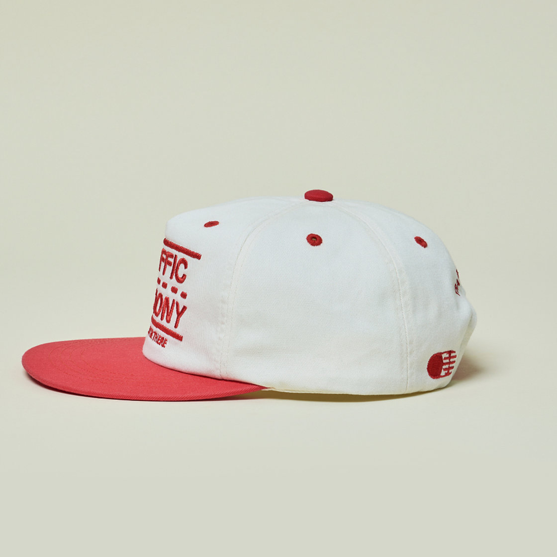 트래픽하모니 트래픽 라인 로고 트러커햇 아이보리&레드(Traffic Harmony Traffic Lane Logo Trucker Hat Ivory & Red) - 5
