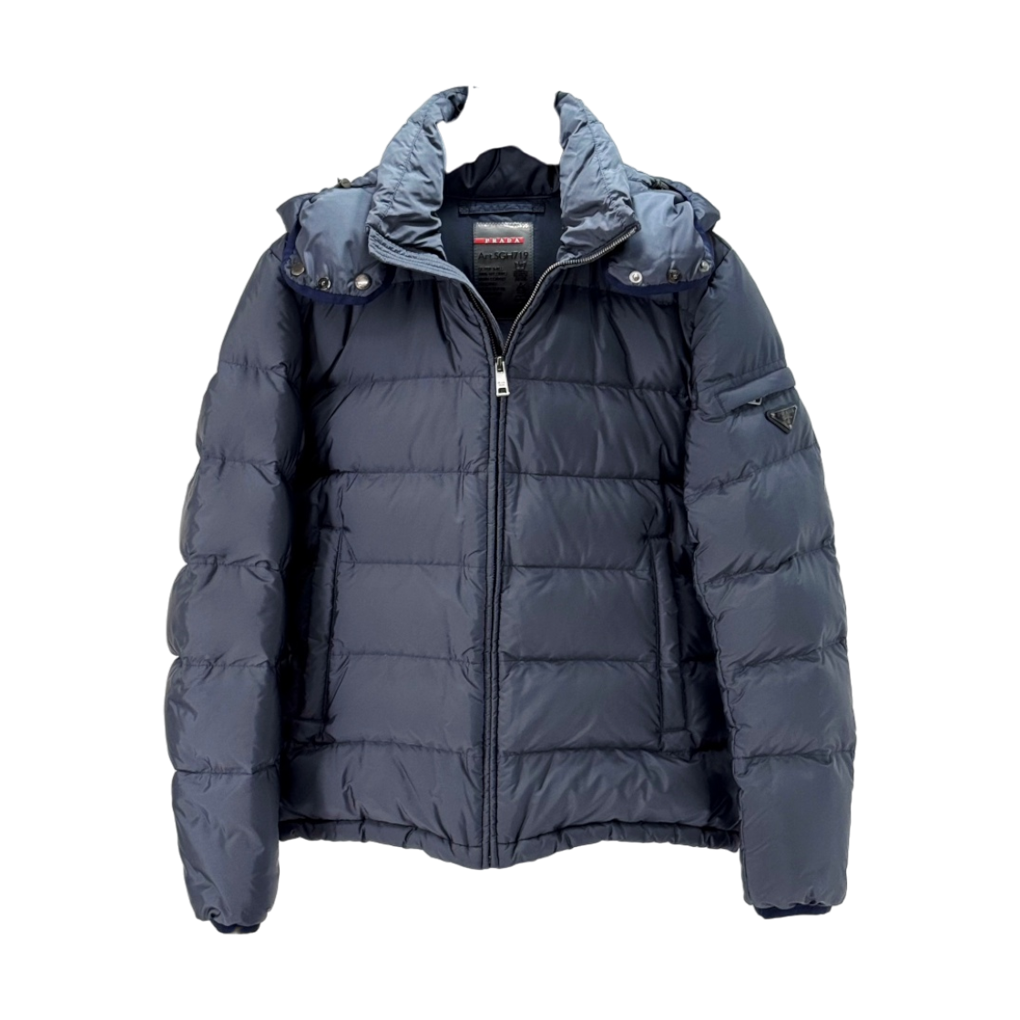 IT6H7564T5FL Prada Triangle Logo Padded Hoodie Jacket SGH719