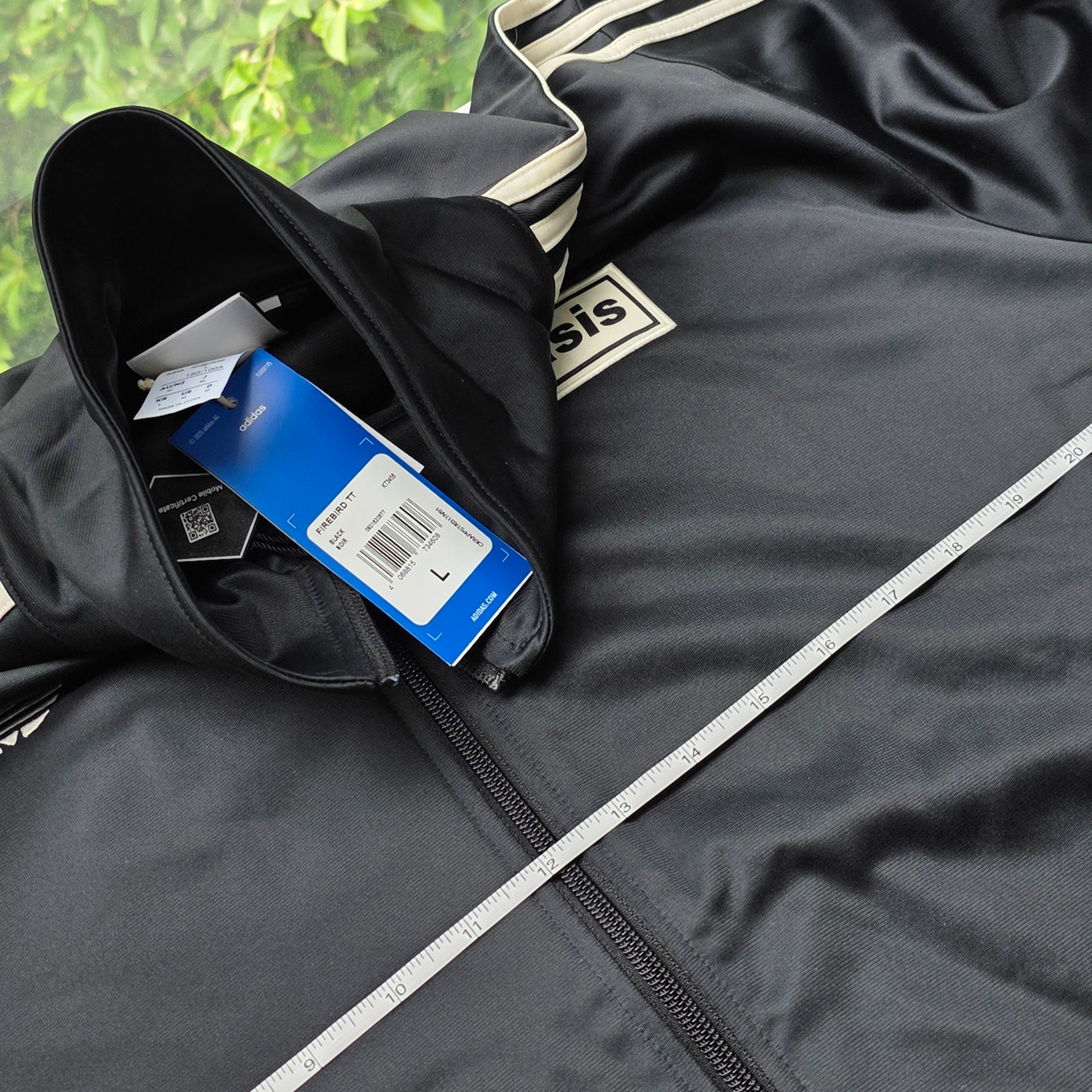 Adidas x Oasis Tour Firebird Track Top Night Indigo - KR Sizing 착용 스타일 - 1