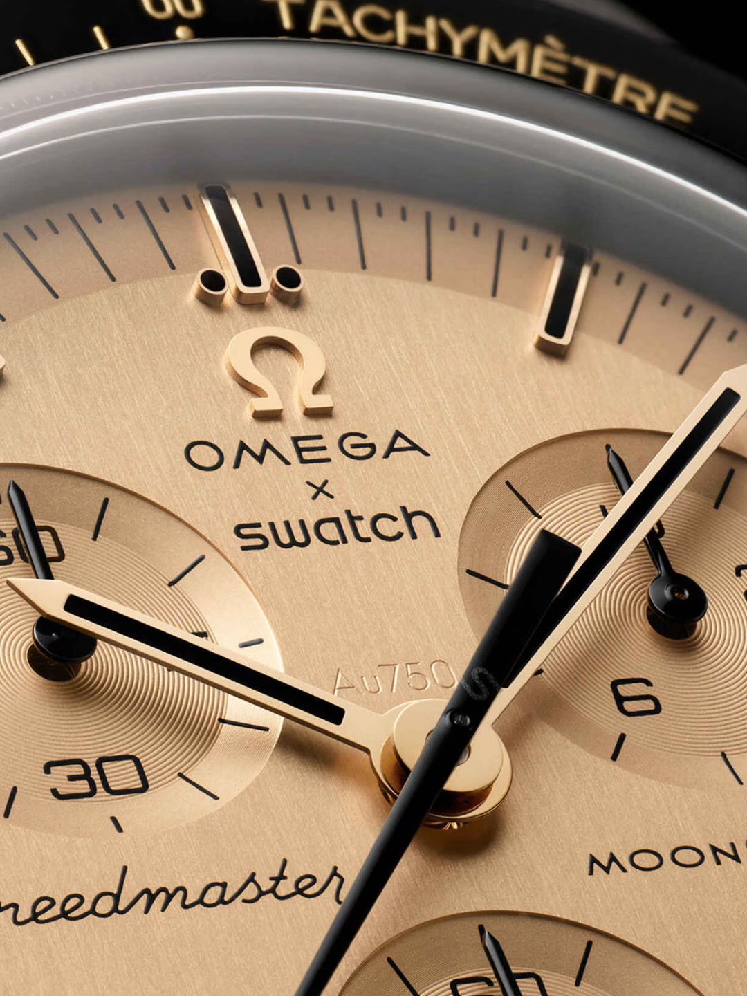 Swatch x Omega Moonswatch Mission To The Moon 1969 42mm Quartz Black Gold 착용 스타일 - 2