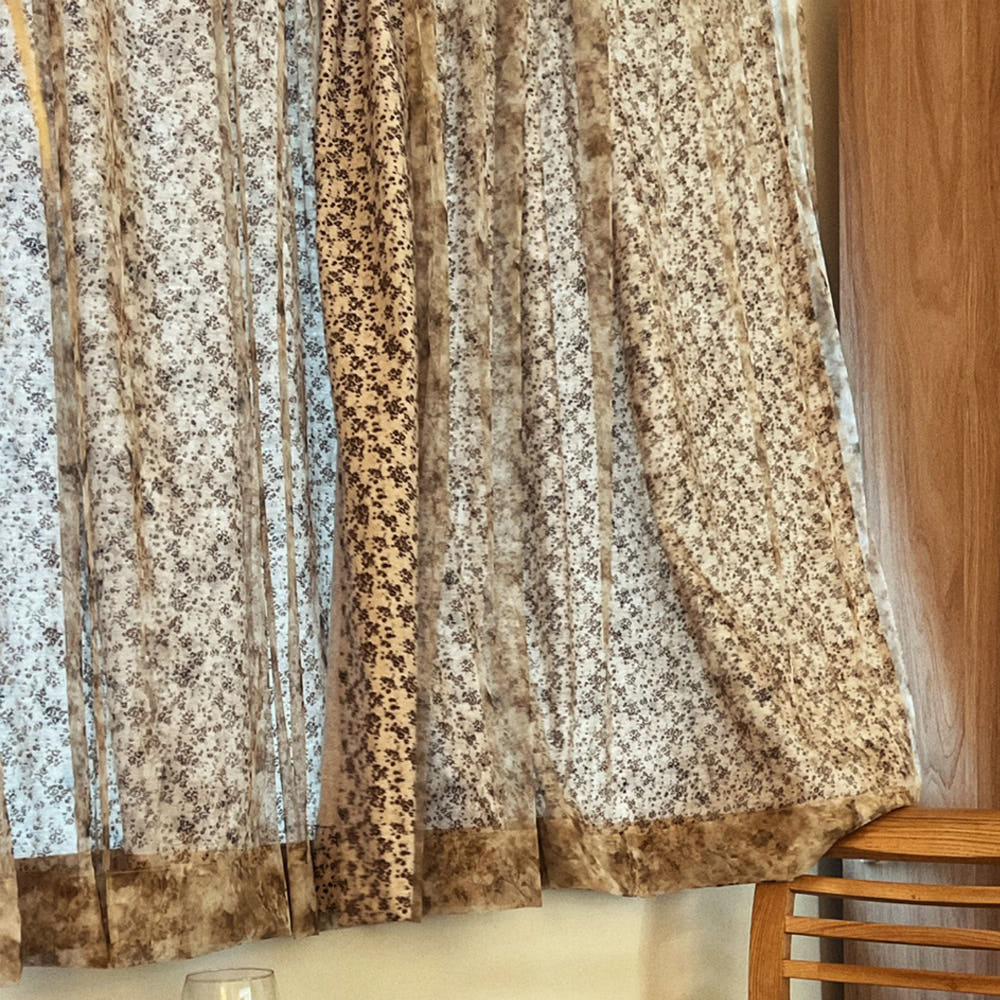 무성화 블루이즈더웜 빈티지 레트로 꽃무늬 가리개 커튼 138x230cm(MUSEONGHWA Bluize the Warm vintage retro floral curtain 138x230cm) - 5