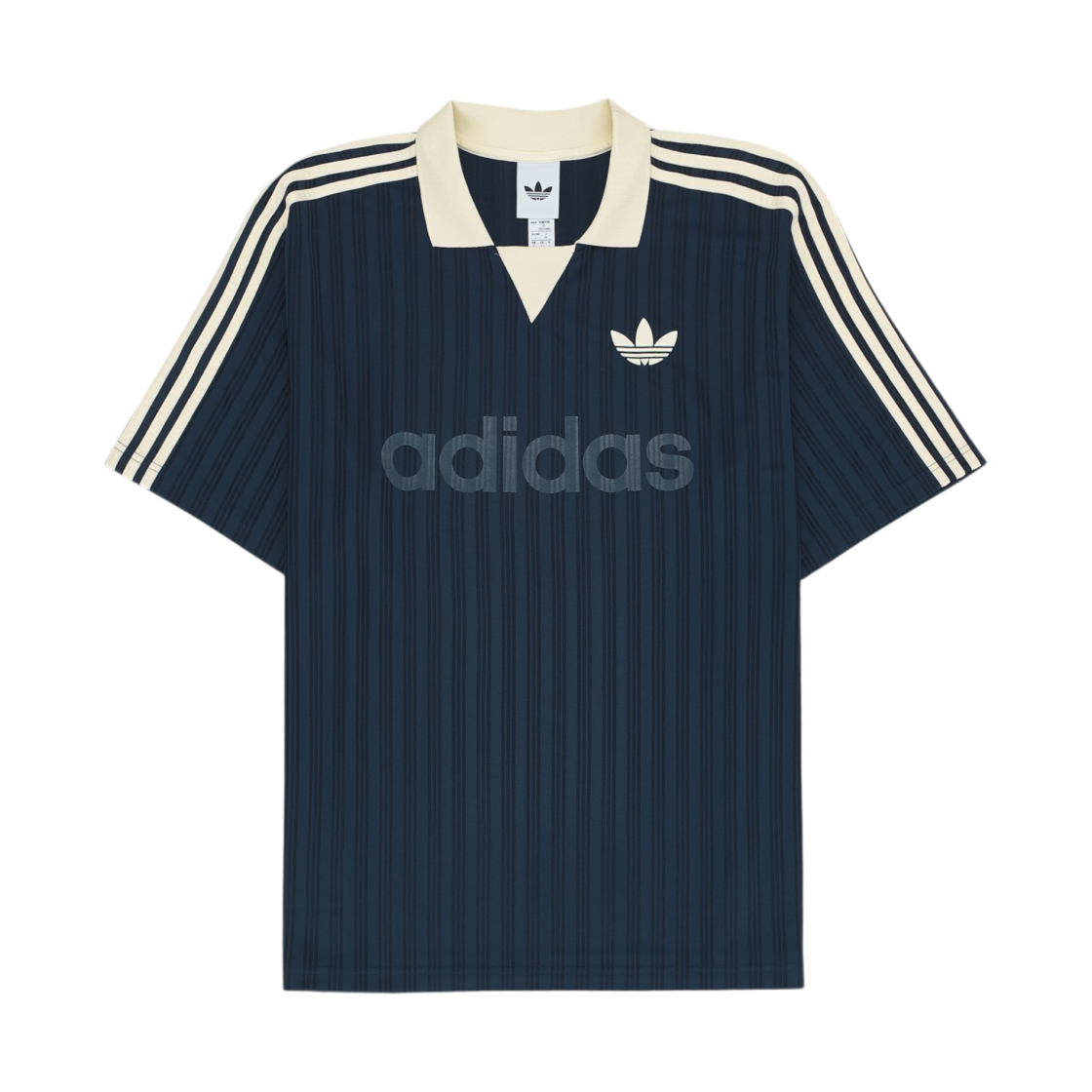 아디다스 오리지널스 칼라드 골리 탑 크루 네이비 - KR 사이즈(Adidas Originals Collared Goalie Top Crew Navy - KR Sizing)
