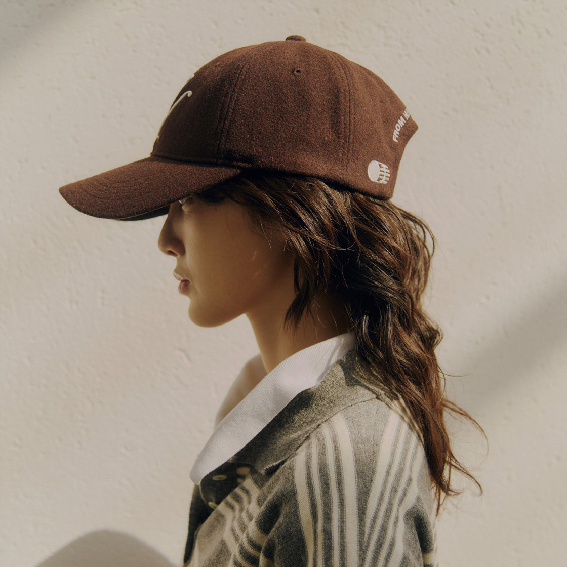 트래픽하모니 울블랜드 TH 아플리케 로고 딥핏 볼캡 브라운(Traffic Harmony Wool Blend TH Applique Logo Deep Fit Ball Cap Brown) - 5