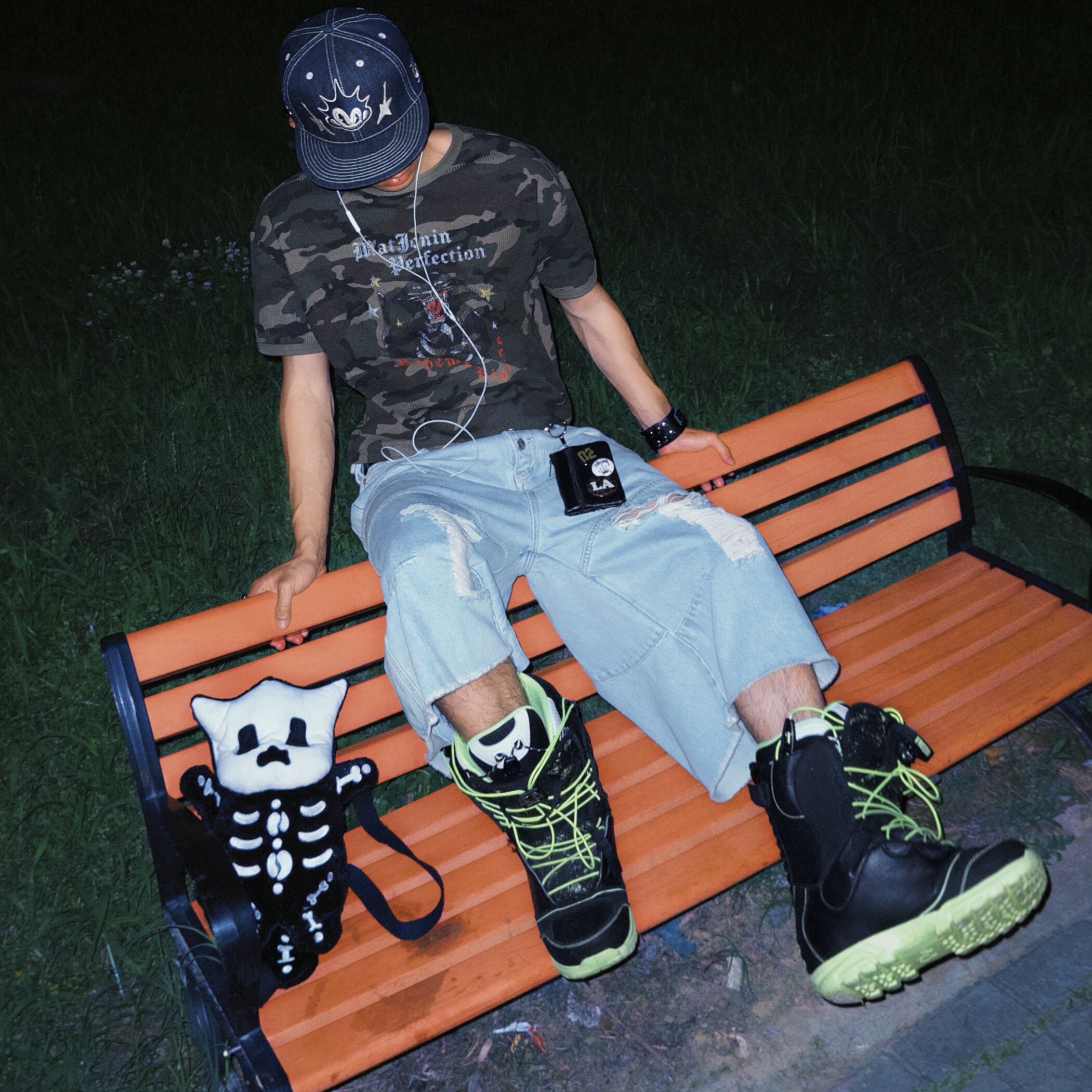 STEEPC Whisker*Denim Bermuda Pants 착용 스타일 - 5