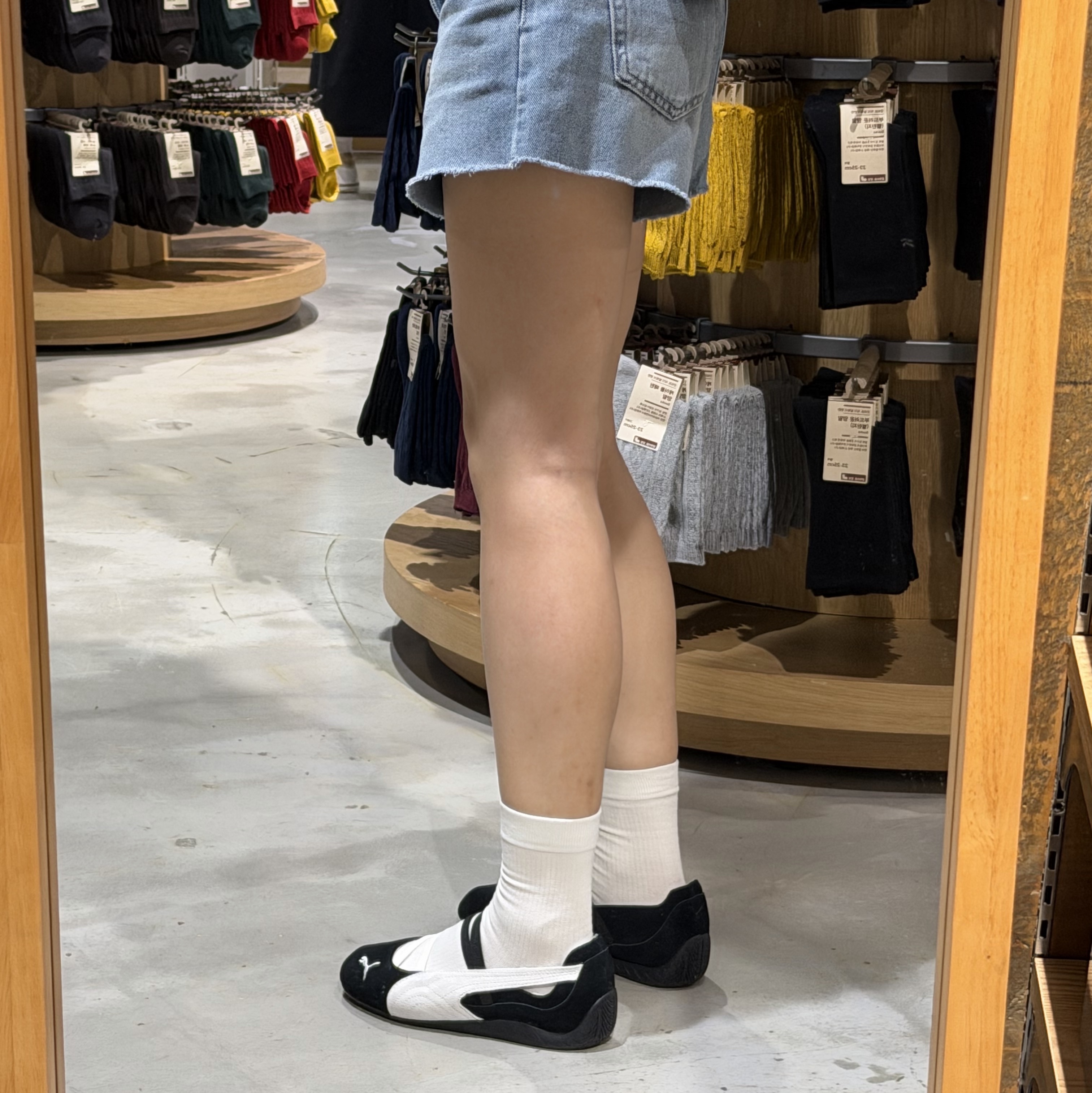 (W) Puma Speedcat Ballet Suede Puma Black Puma White 착용 스타일