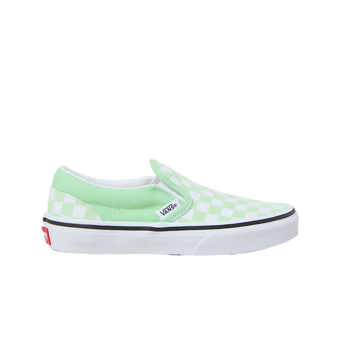 VN000D0JE2Y (Kids) Vans Slip-On Green
