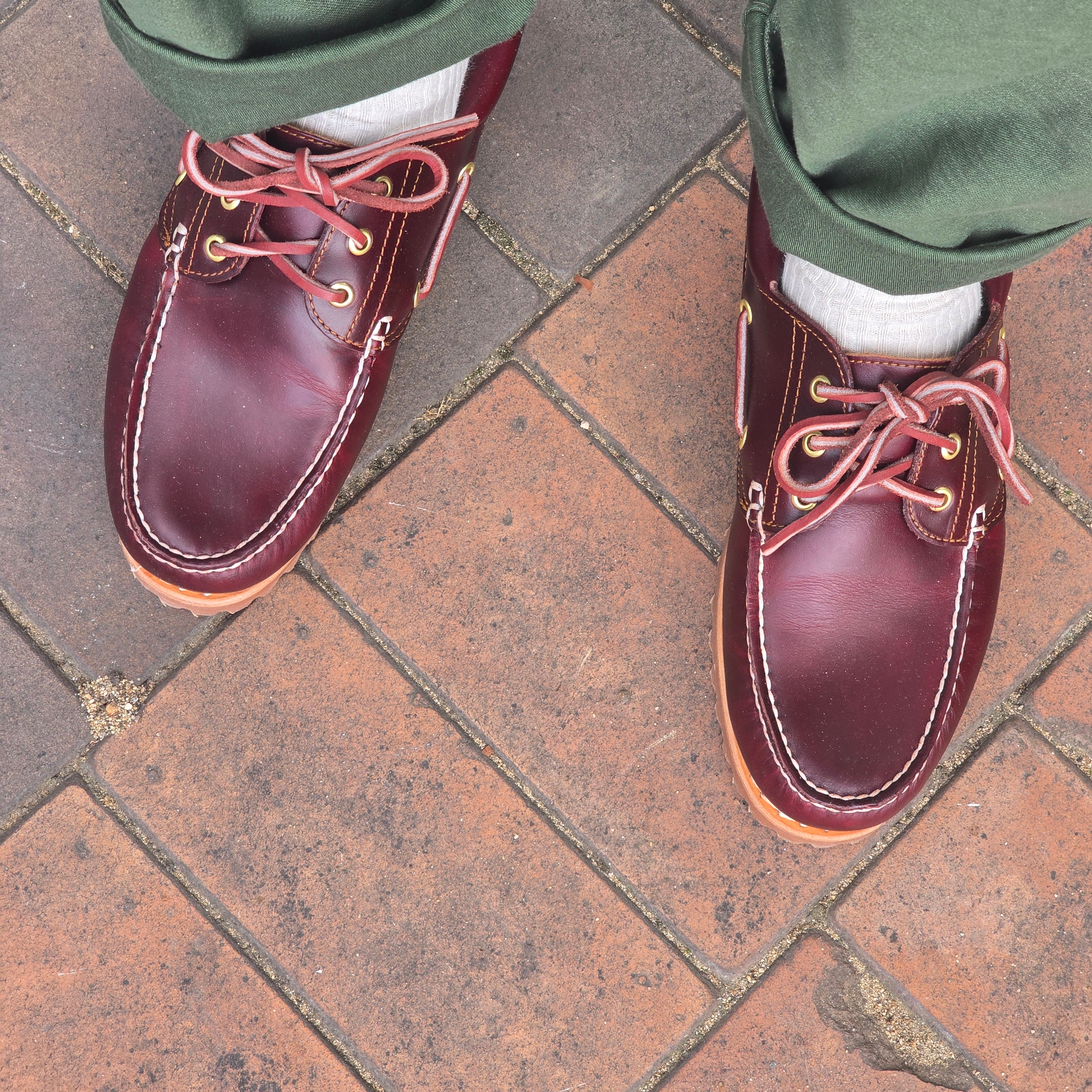 Timberland Authentic 3-Eye Classic Lug Burgundy -Wide, Orslow 5002 US Army Fatigue Pants Green 착용 스타일