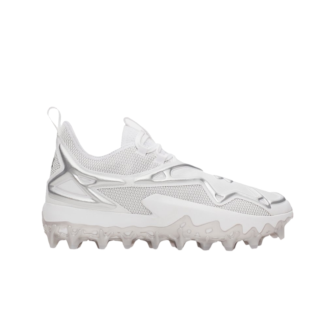 6012334-102 Under Armour UA Harper 11 Pro TPU Low Baseball Cleats White Metallic Silver