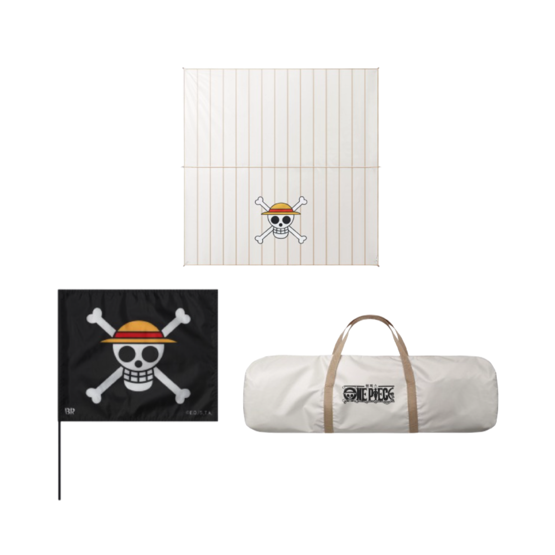 원피스 x 배스킨 라빈스 해적단 타프 밀짚모자 일당 샌드 베이지(One Piece x Baskin Robbins Pirates Tarp Straw Hat Crew Sand Beige) - 1