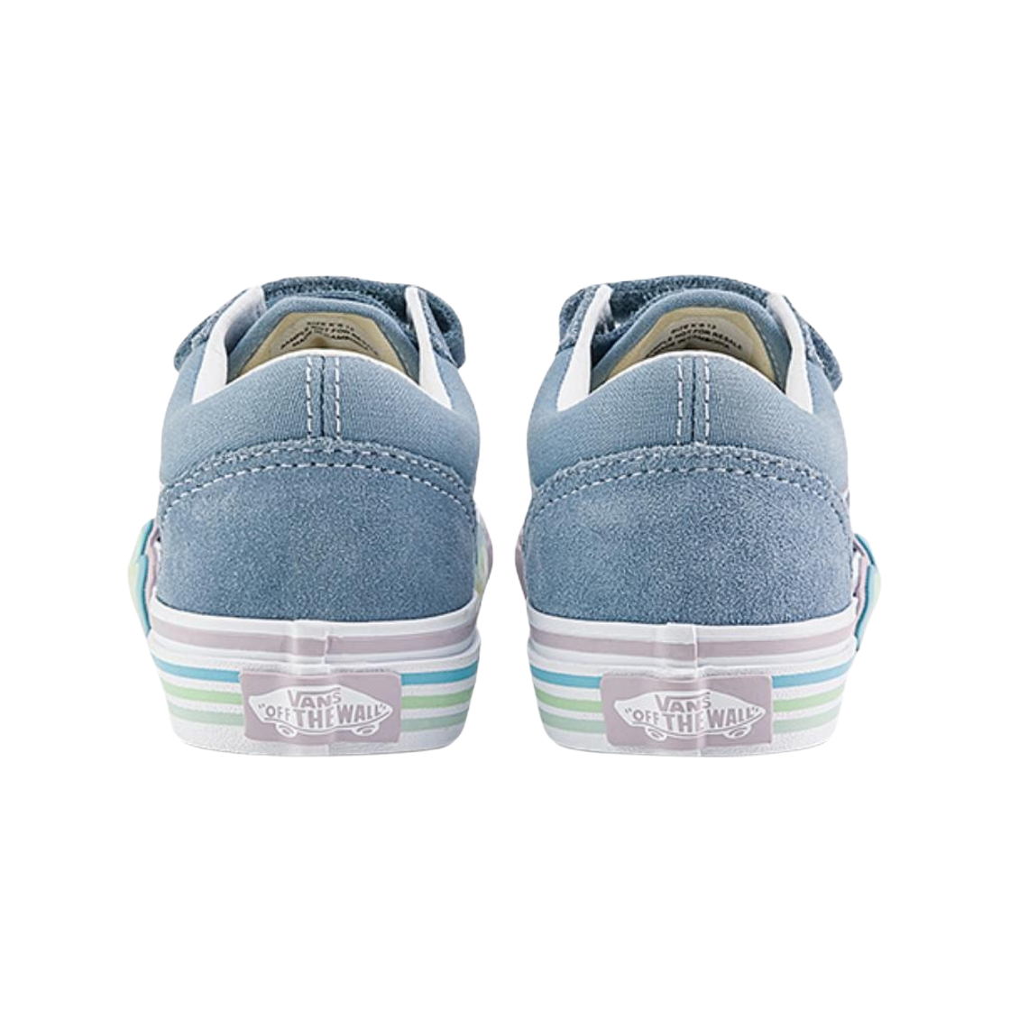 (키즈) 반스 올드스쿨 벨크로 하트 스카이 블루((Kids) Vans Old Skool Velcro Heart Sky Blue) - 3
