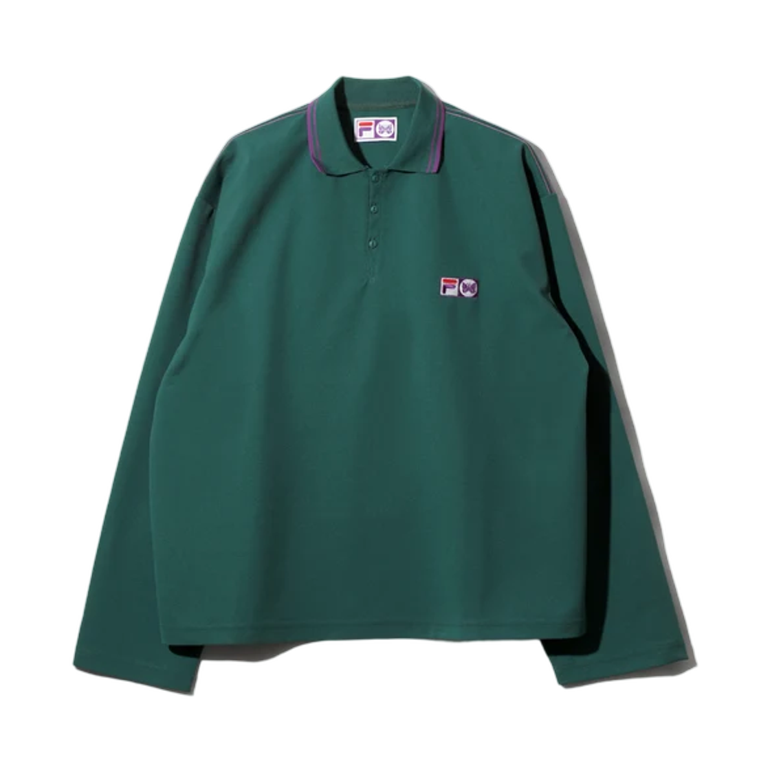 니들스 x 휠라 BB 폴로 셔츠 그린(Needles x Fila BB Polo Shirt Green)