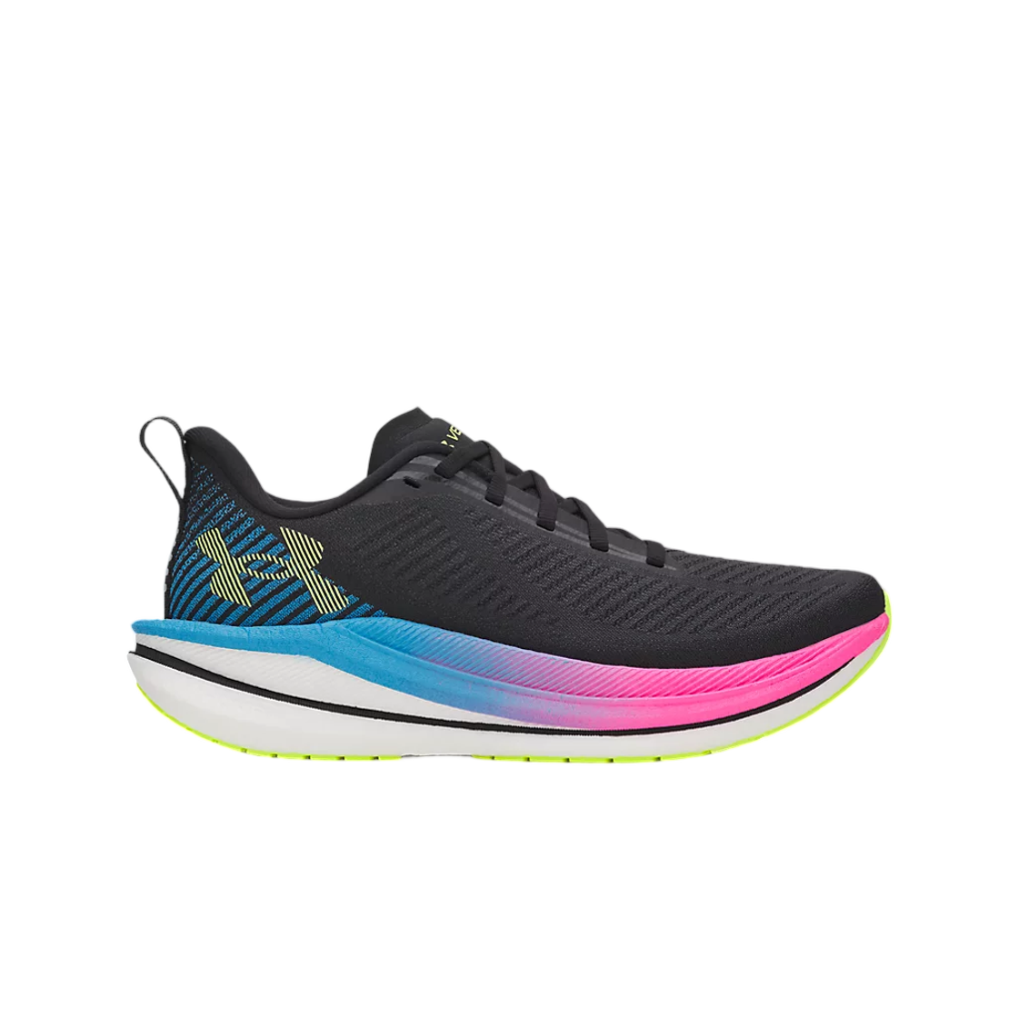 6000017-005 (W) Under Armour UA Velociti SPD 5 Running Shoes Black Capri High Vis Yellow