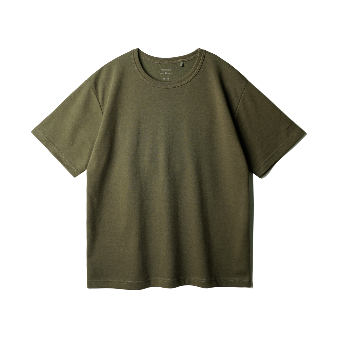페플 워크베이직 더블코튼 무지 반팔 카키 KHST1527(FP142 Workbasic Double Cotton Muji Short Sleeve Khaki KHST1527)