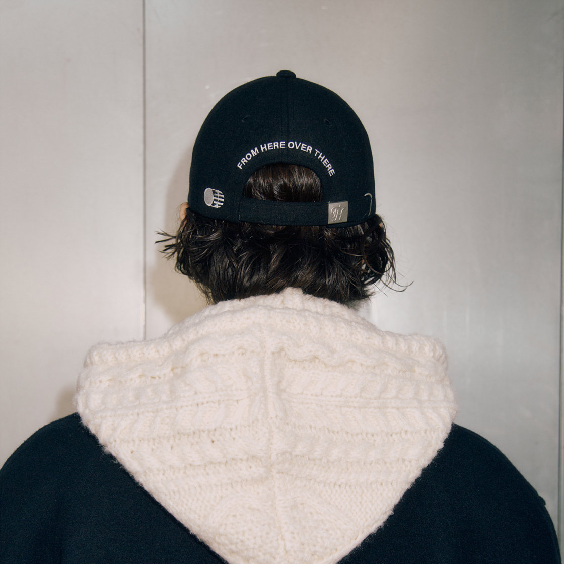 트래픽하모니 울블랜드 TH 아플리케 로고 딥핏 볼캡 블랙(Traffic Harmony Wool Blend TH Applique Logo Deep Fit Ball Cap Black) - 4