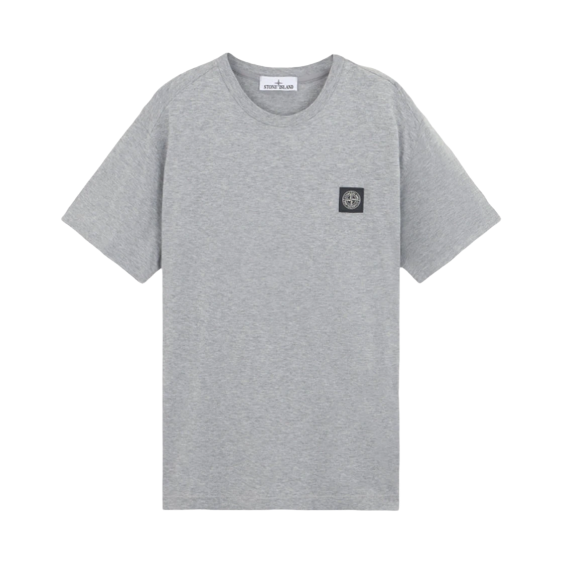 K1S152100039 S0013 V0M6 [25% 쿠폰] Stone Island 2100039 60/2 Cotton Jersey Slim Fit T-Shirt with Compass Logo Patch Dust Grey Melange - 25SS