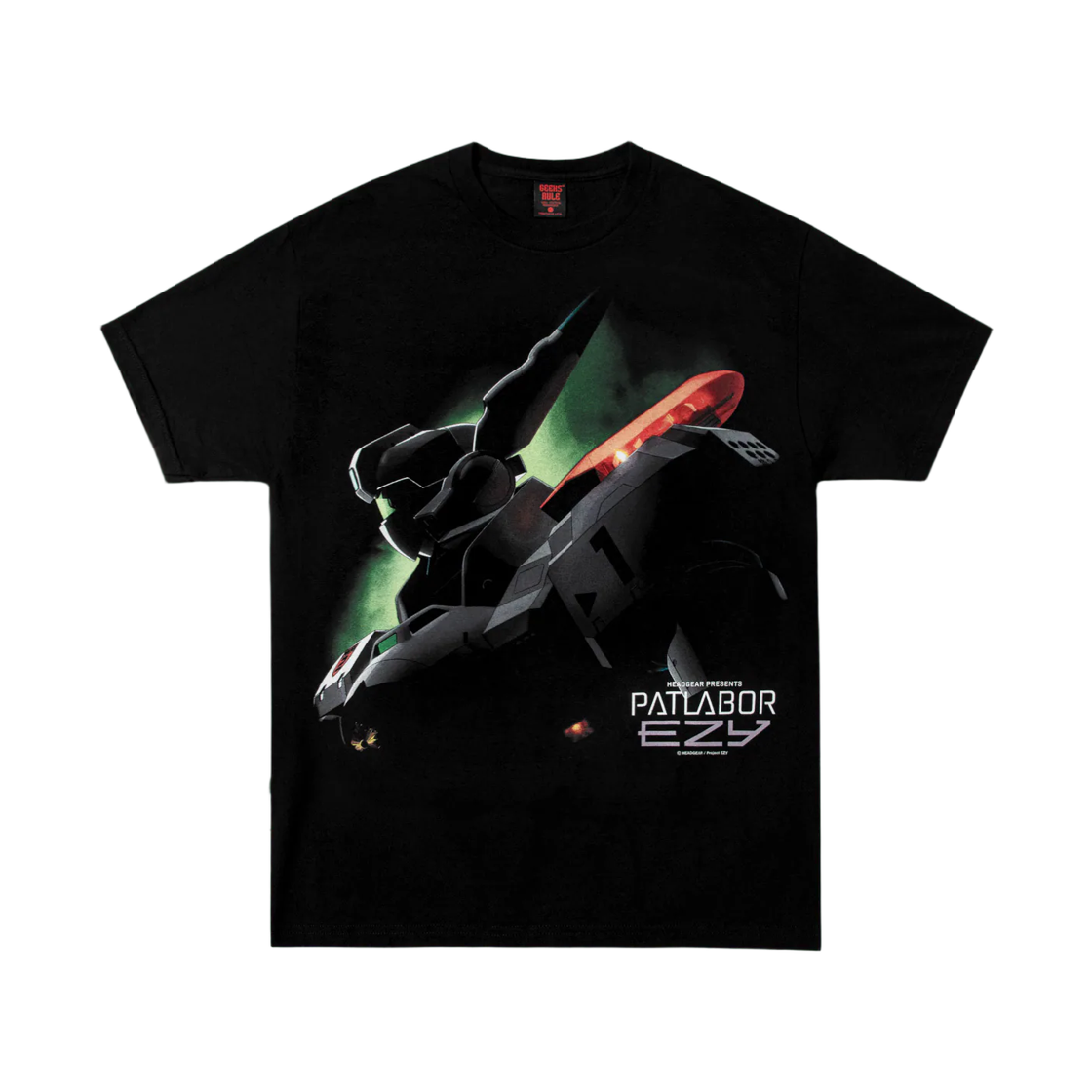 긱스 룰 x 패트레이버 EZY 실크스크린 프린팅 티셔츠 블랙(Geeks Rule x Patlabor EZY Silkscreen Printing T-Shirt Black)