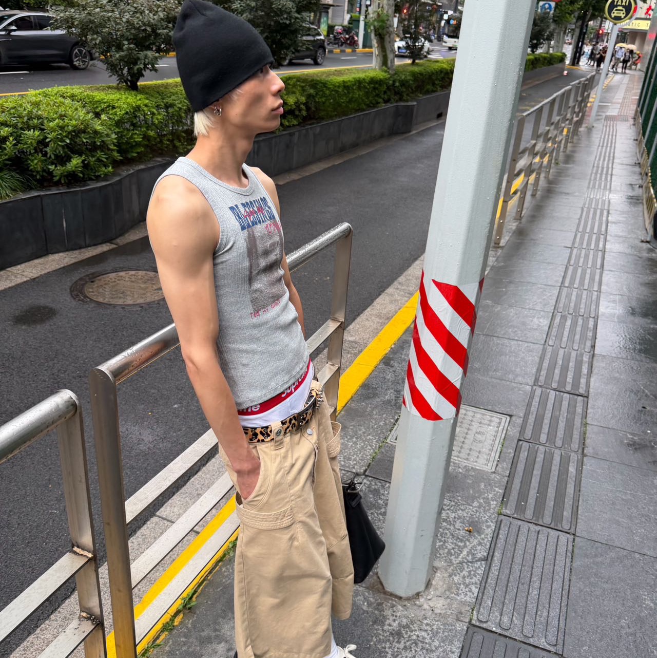 STEEPC Thursday*Long Bermuda Work Pants, Supreme Hanes Boxer Briefs Black (4 Pack) 착용 스타일 - 7