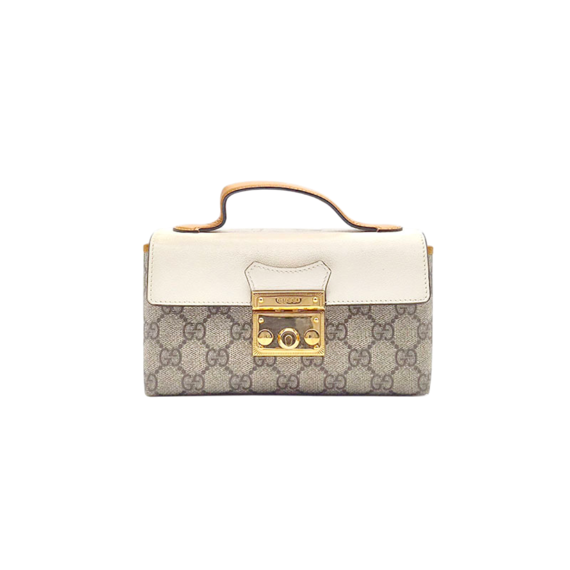 ITLC4NE53SG2 Gucci GG Supreme Padlock Mini Top Handle Shoulder Bag