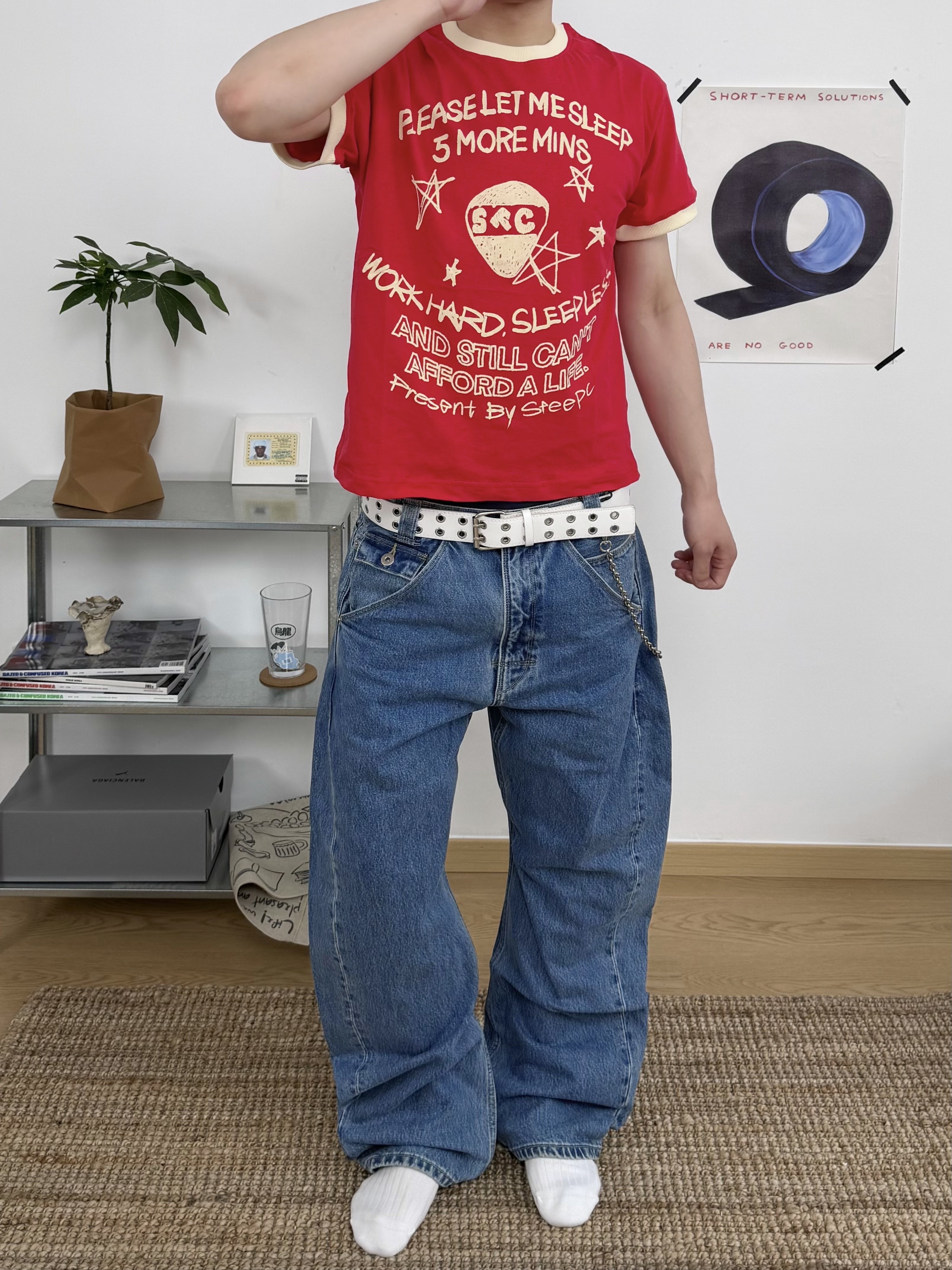 STEEPC Sunday*Ringer T-shirts 착용 스타일 - 3