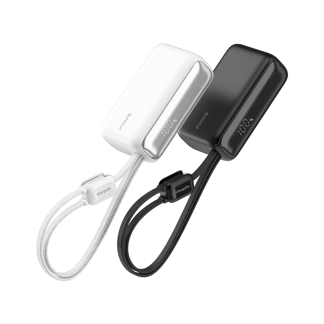 프롭스 ChargeGo PD 고속충전 10000mAh 기내반입 일체형 미니 보조배터리(2컬러)(PROPS ChargeGo PD Fast Charging 10000mAh Airline-Approved Built-in Cable Mini Power Bank(2colors))