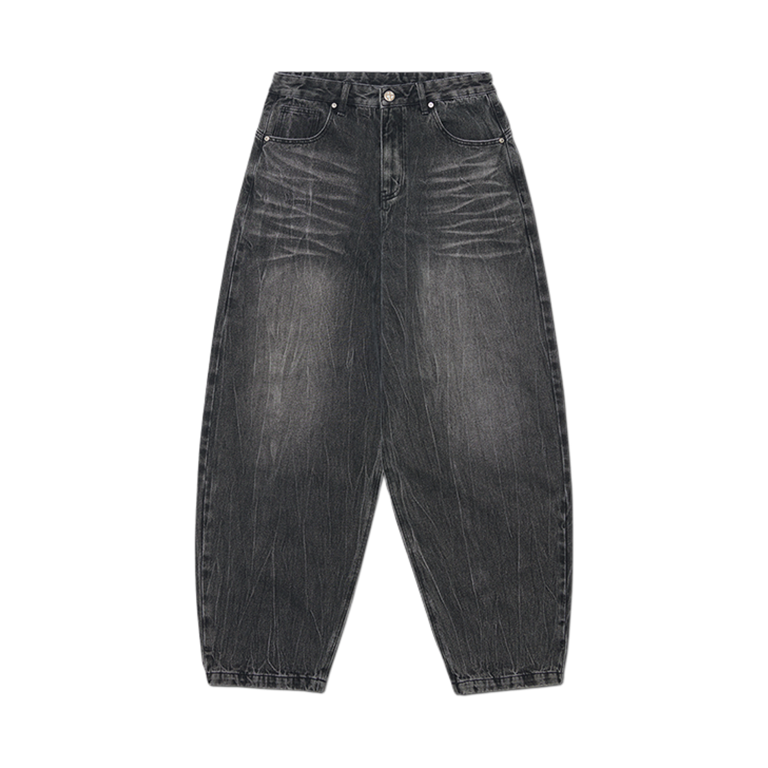 NMWF52DP05WGY NOMANUAL Washed Jumbo Denim Pants Washed Gray