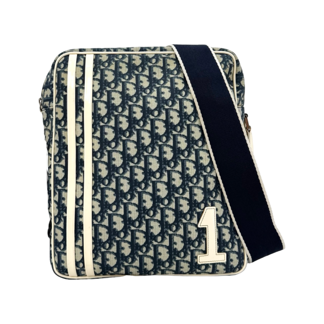 IT7TQJFSQJK7 Dior Oblique PVC Trottier Crossbody Bag