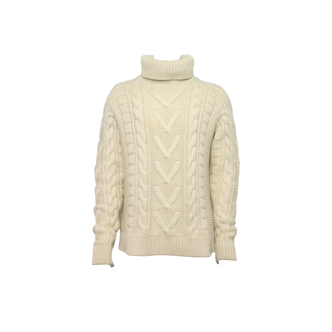 루이비통 아이보리 케이블 니트 터틀넥 니트 남성 스웨터aa65882(Louis Vuitton Ivory Cable Knit Turtleneck Sweater)