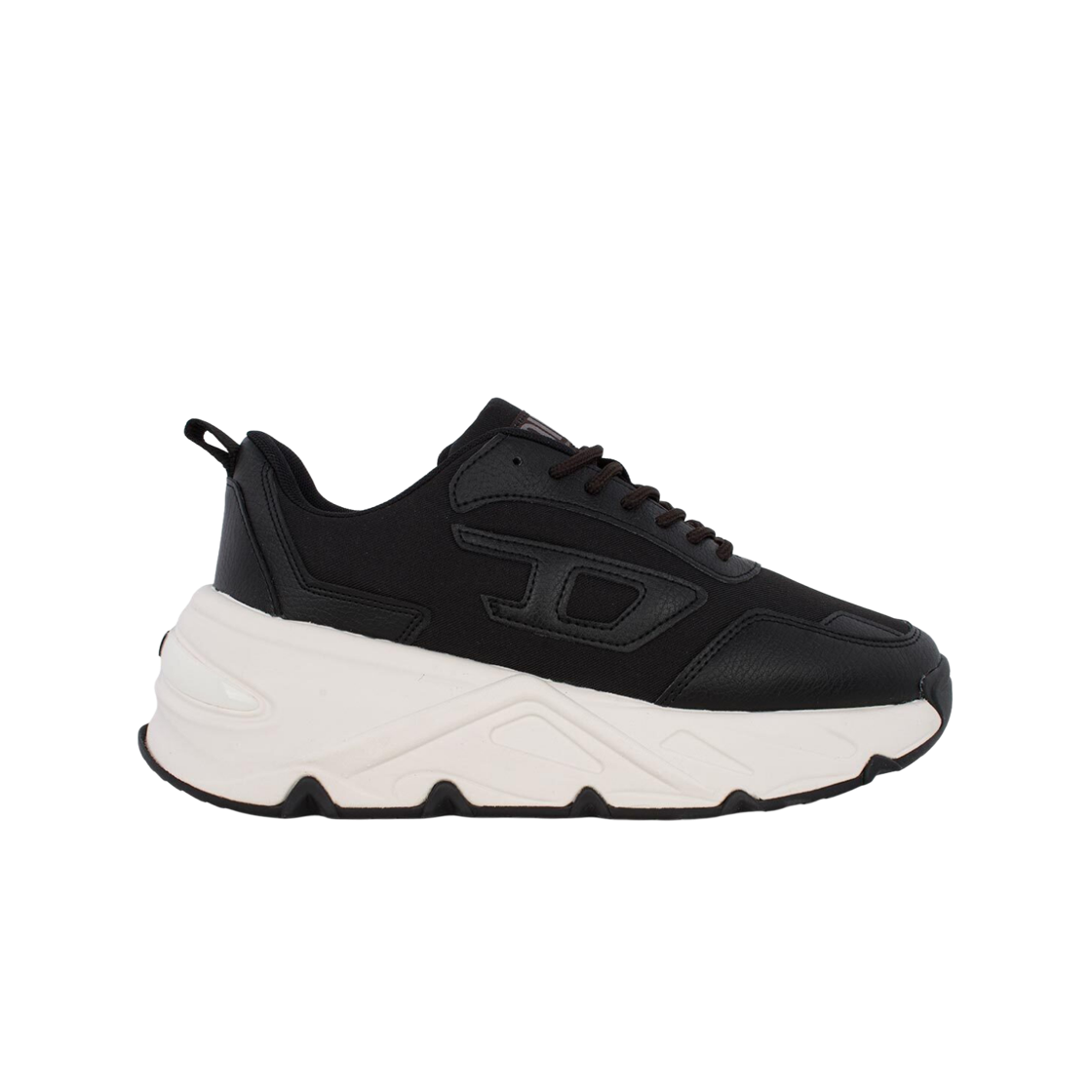 (W) 디젤 테니스 S-사바나 툴루 스니커즈 블랙((W) Diesel Tenis S-Savannah Tulu Sneakers Black)