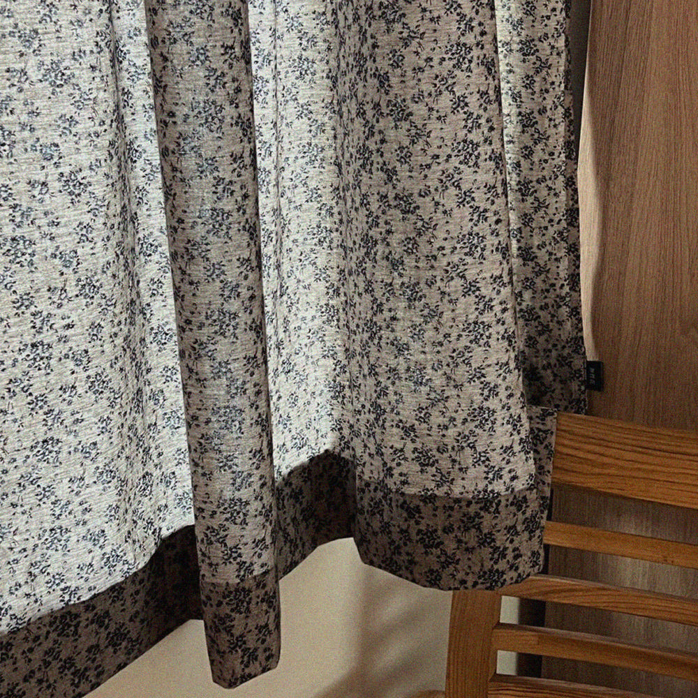 무성화 블루이즈더웜 빈티지 레트로 꽃무늬 가리개 커튼 138x230cm(MUSEONGHWA Bluize the Warm vintage retro floral curtain 138x230cm) - 3