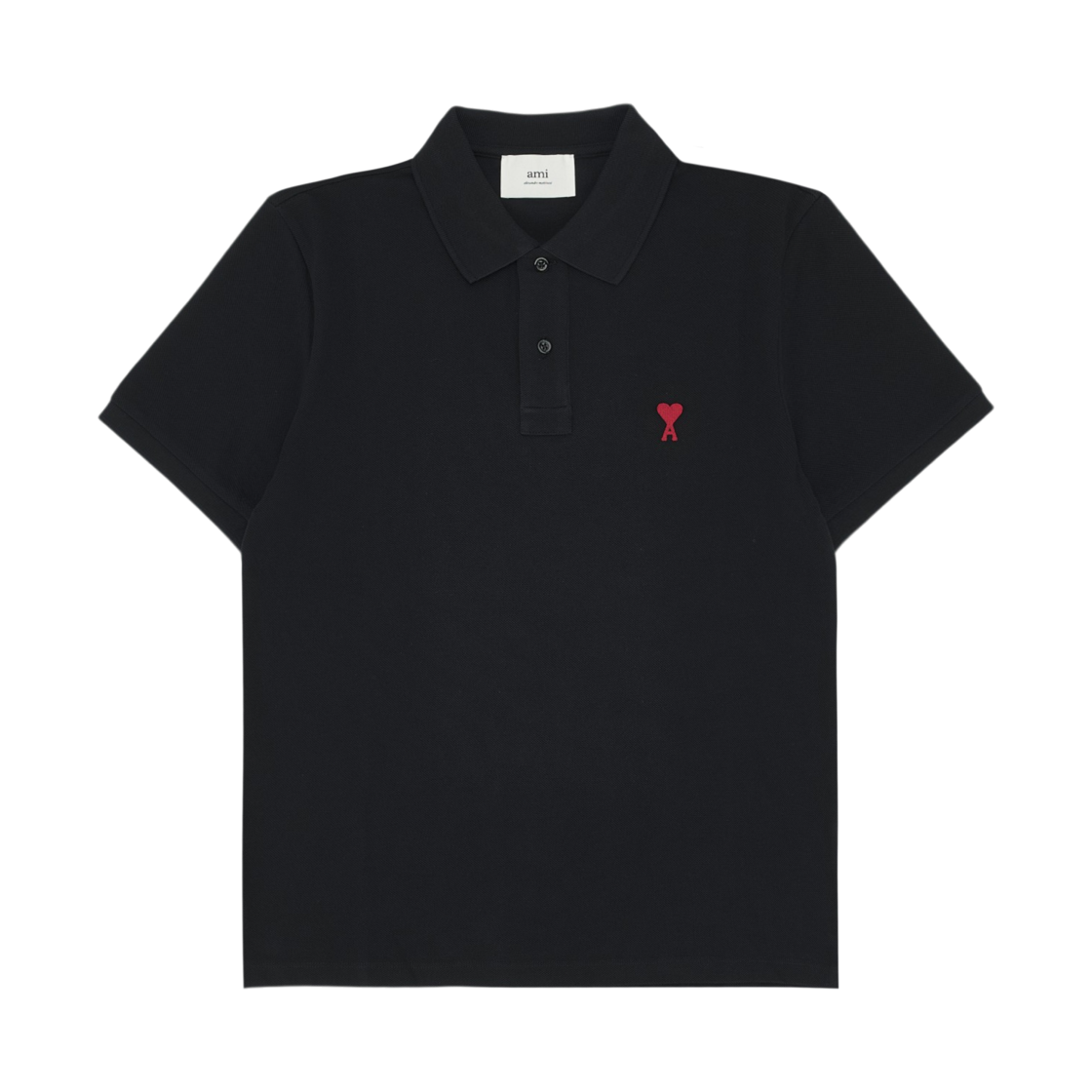 아미 스몰 하트 로고 폴로 셔츠 블랙(AMI de Coeur Polo Shirt Black)