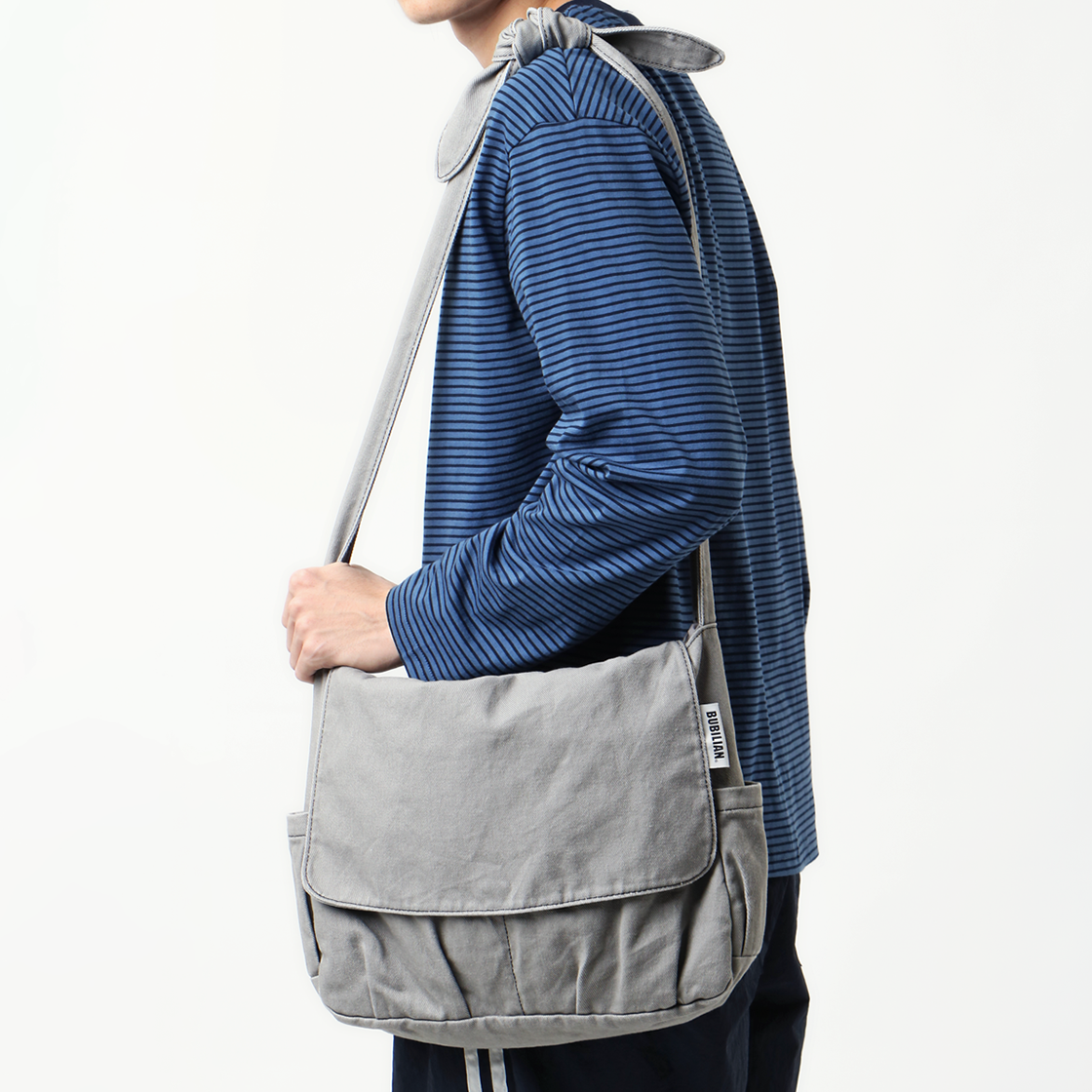 버빌리안 데미안 메신저백 라이트 그레이(Bubilian Damien Messenger Bag Light Gray) - 3
