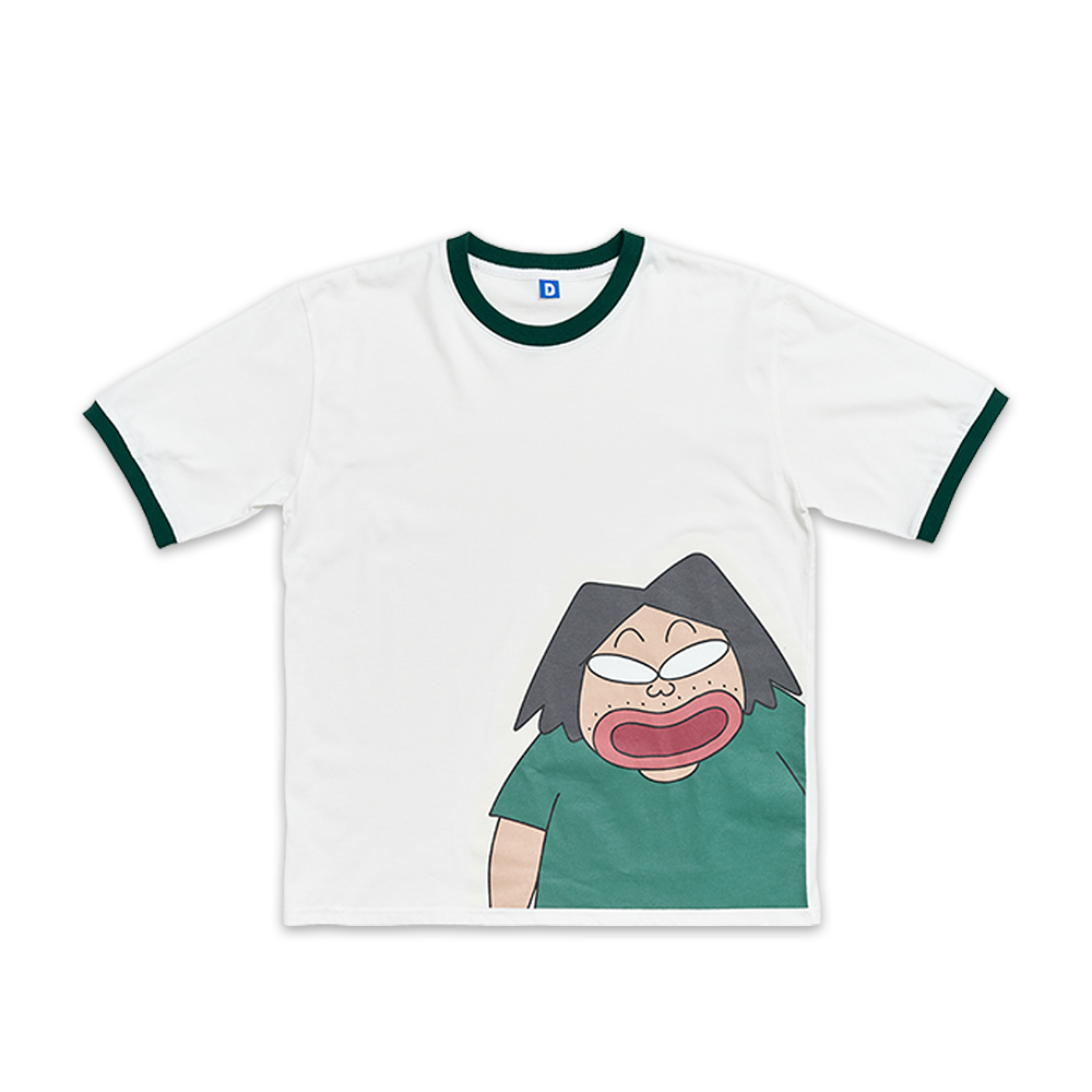 댄꼼마 짱구 오수 야광 반팔 티셔츠(DANCOMMA Crayon Shin-chan Osu Glow-in-the-Dark Short-Sleeve T-Shirt)