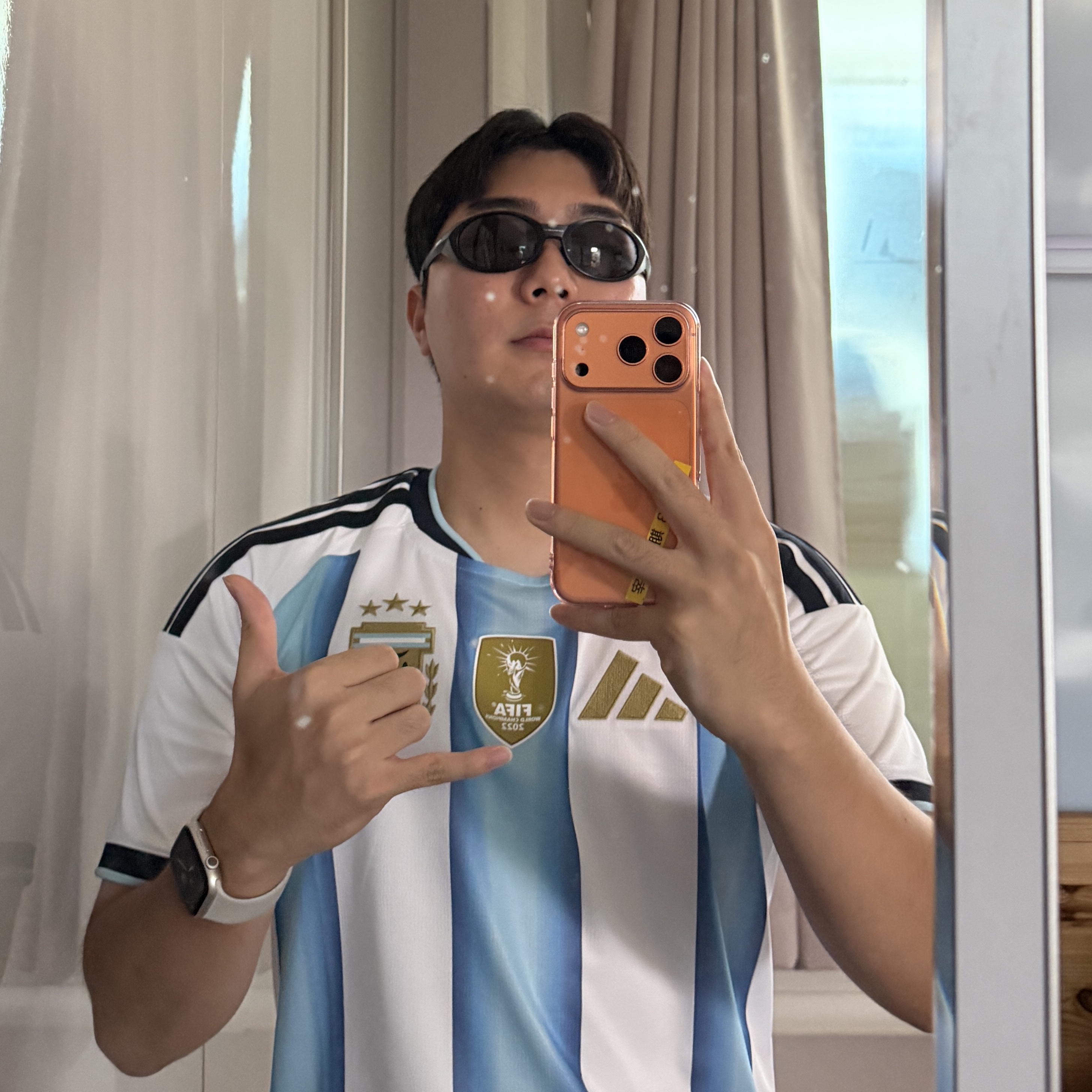 Adidas Argentina 2026 Home Jersey White Icey Blue - KR Sizing (Non Marking Ver.), Oakley Eye Jacket Redux Matte Black Frame Prizm Grey Lenses High Bridge Fit 착용 스타일