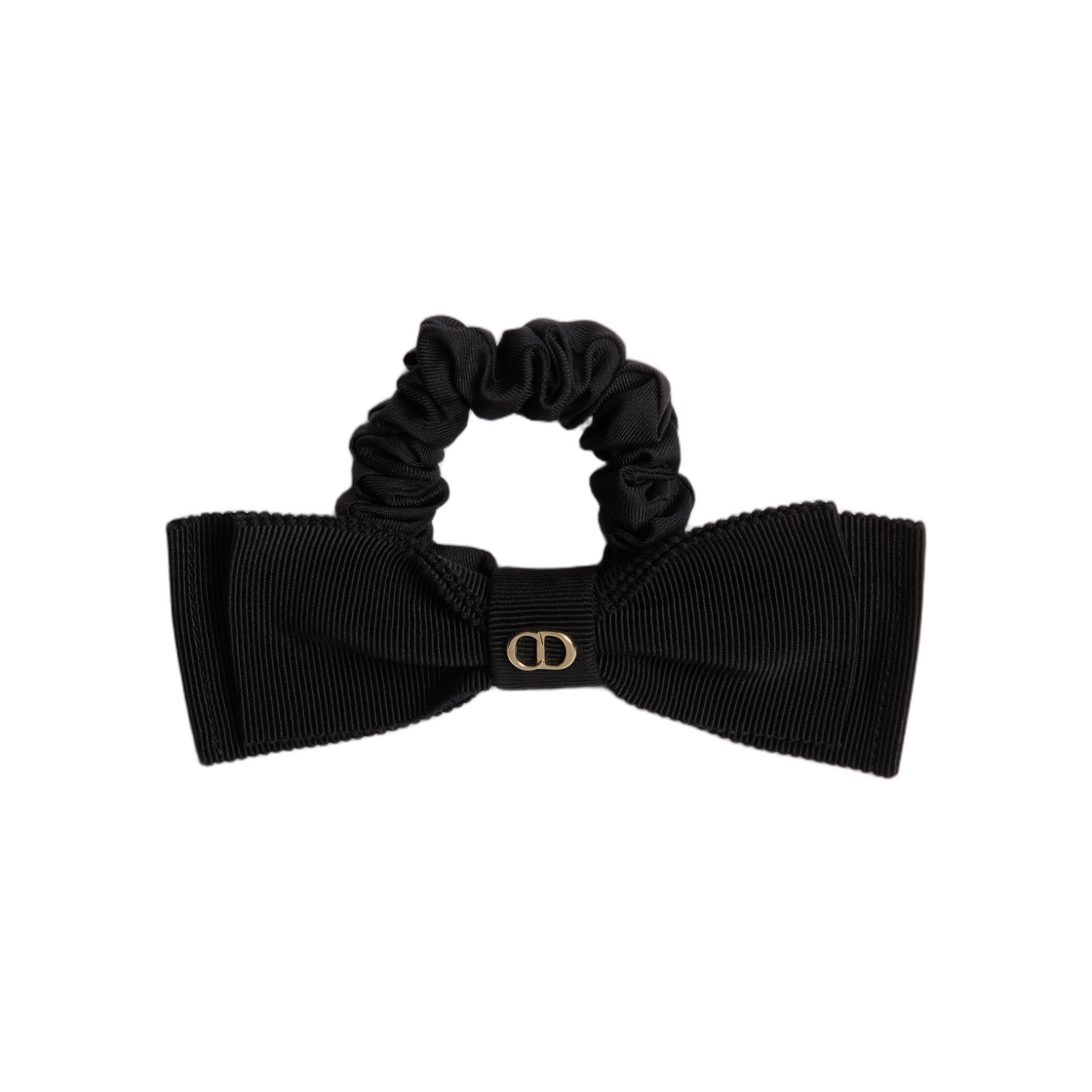 CPS00005EGGR-C900 (W) Dior Sweet Bow Hair Tie Stretch Grosgrain Black