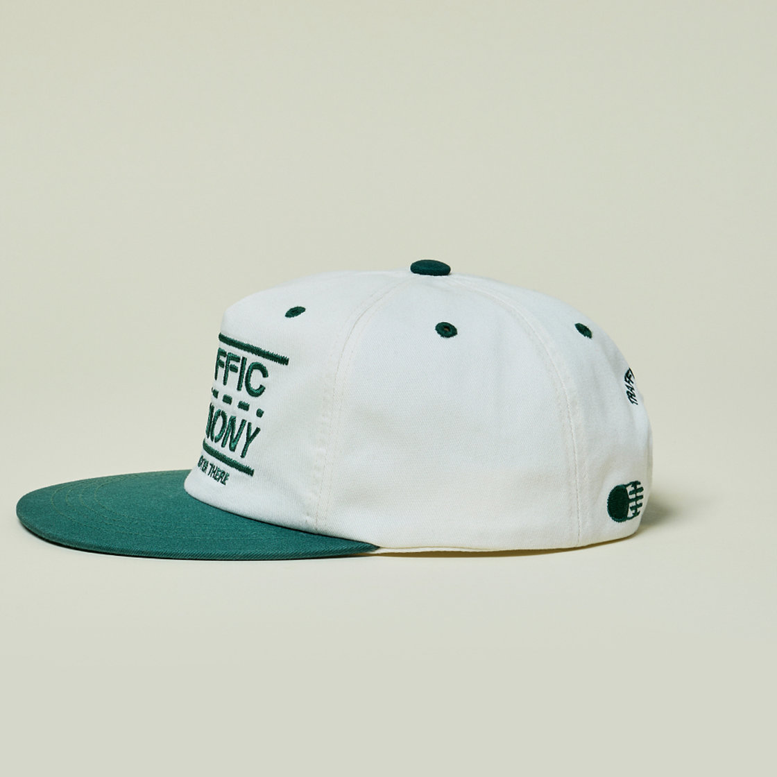 트래픽하모니 트래픽 라인 로고 트러커햇 아이보리&그린(Traffic Harmony Traffic Lane Logo Trucker Hat Ivory & Green) - 5
