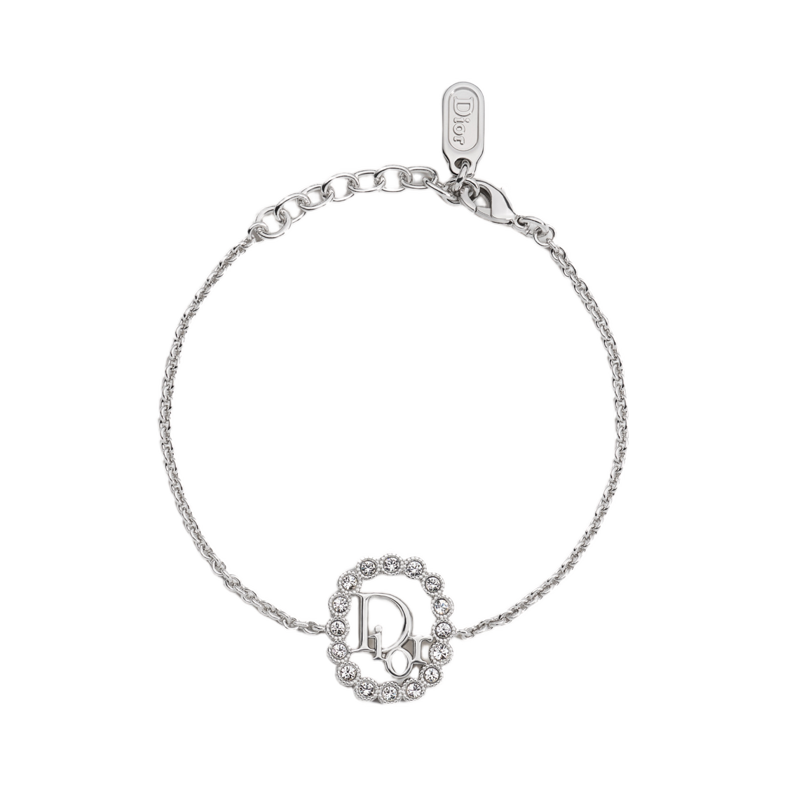 B3519WOMCY-D001 (W) Dior Perles Bracelet Silver Finish Metal & Crystals Silver