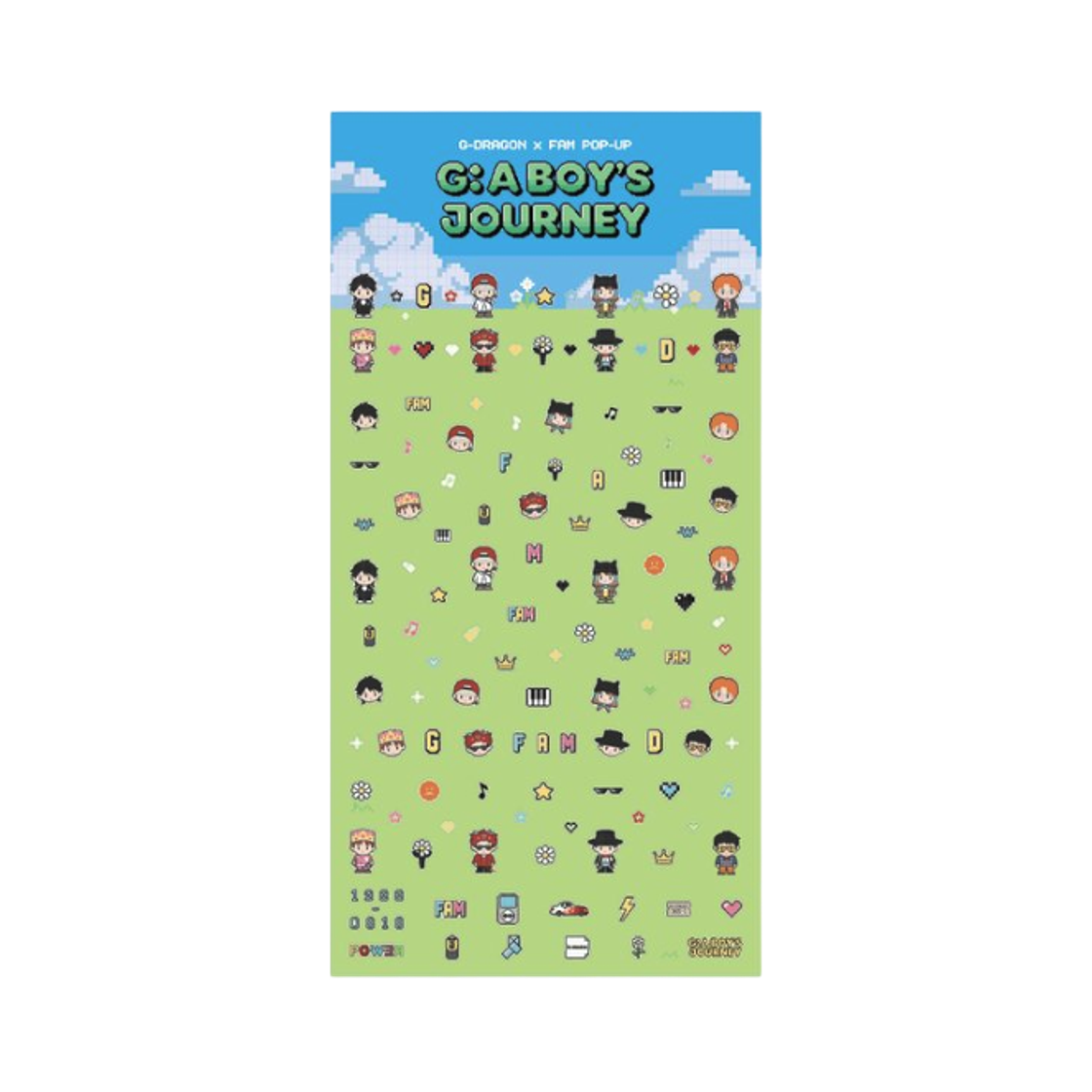- G-DRAGON x Fam Pop-Up G:A Boy's Journey Micro Deco Sticker