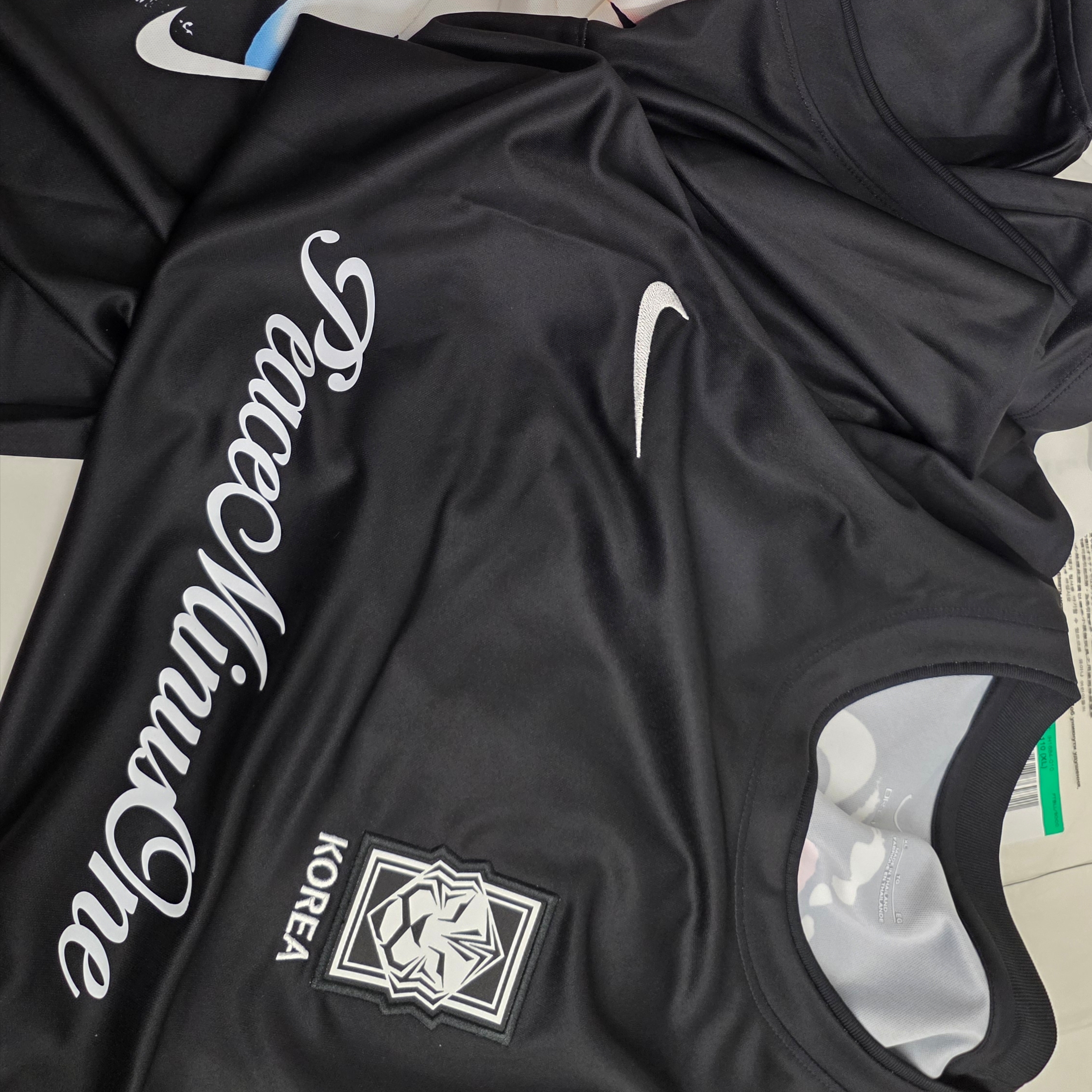 Nike x Peaceminusone Korea Academy Pro Short-Sleeve Football Top Black White 착용 스타일