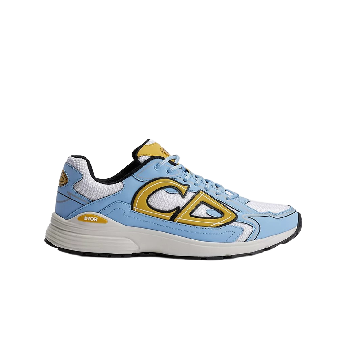 3SN279ZRN-H018 Dior B30 Countdown Sneakers White Technical Mesh Light Blue