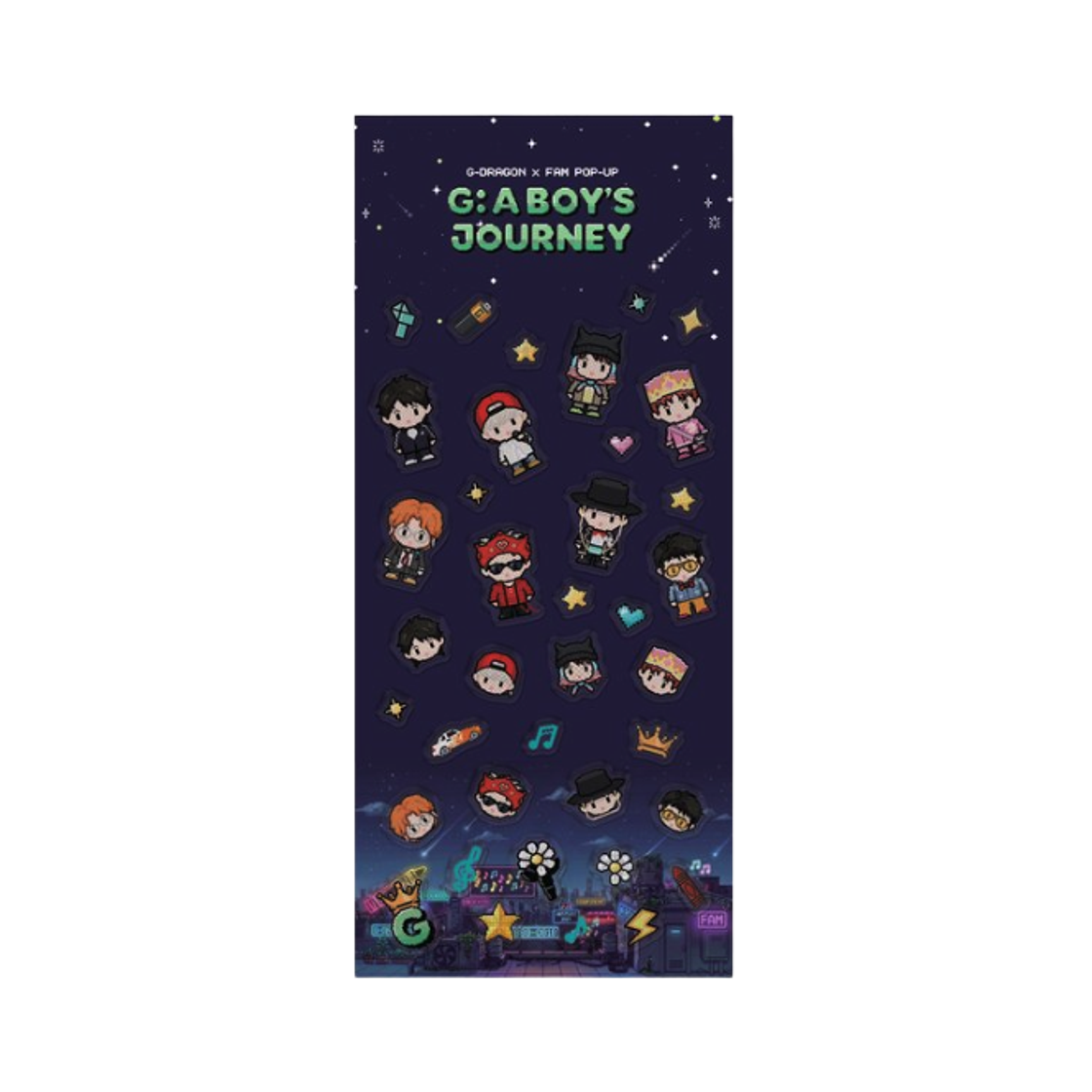 - G-DRAGON x Fam Pop-Up G:A Boy's Journey 3D Sticker