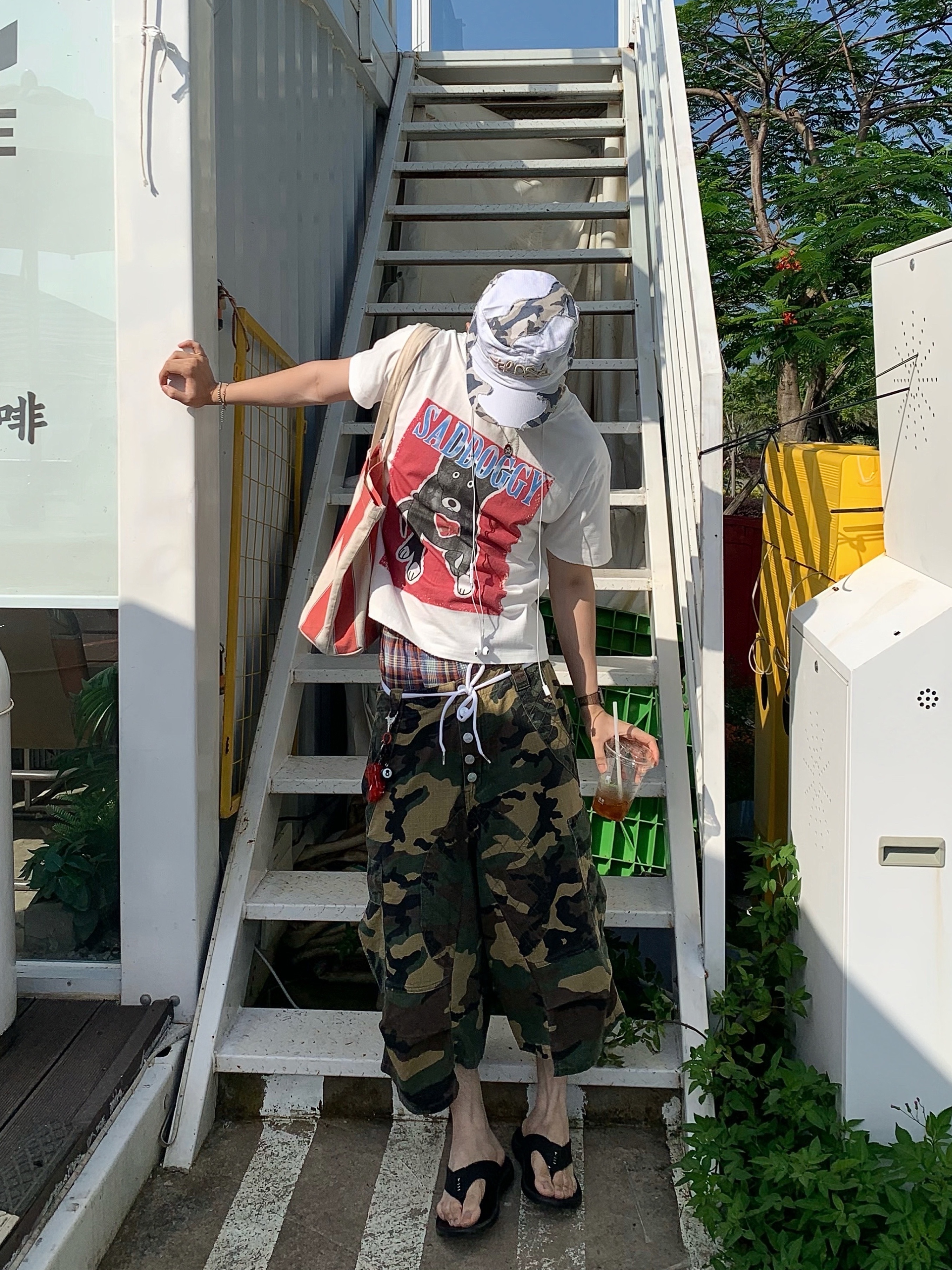 STEEPC Tuesday*Camouflage Bermuda Pants 착용 스타일 - 5