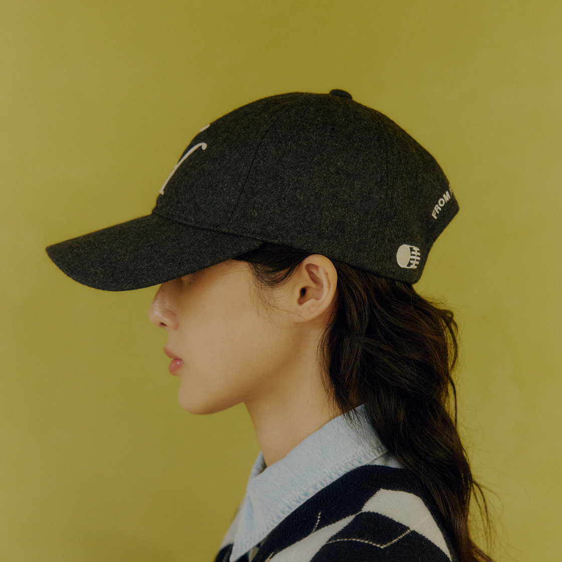 트래픽하모니 울블랜드 TH 아플리케 로고 딥핏 볼캡 그레이(Traffic Harmony Wool Blend TH Applique Logo Deep Fit Ball Cap Grey) - 5
