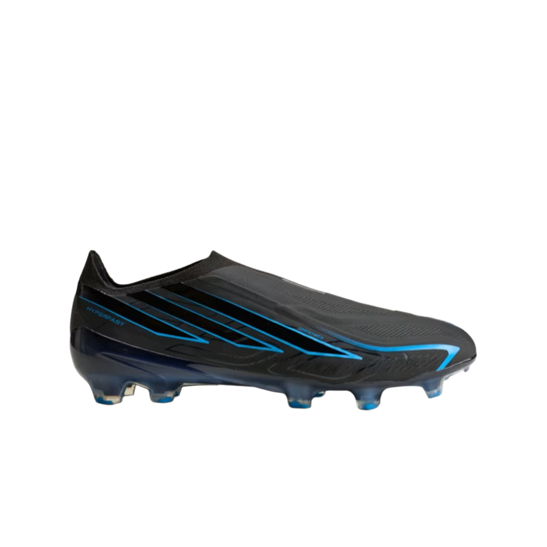 KJ6082 Adidas F50 Hyperfast Elite Laceless FG Core Black Lucid Ray Blue