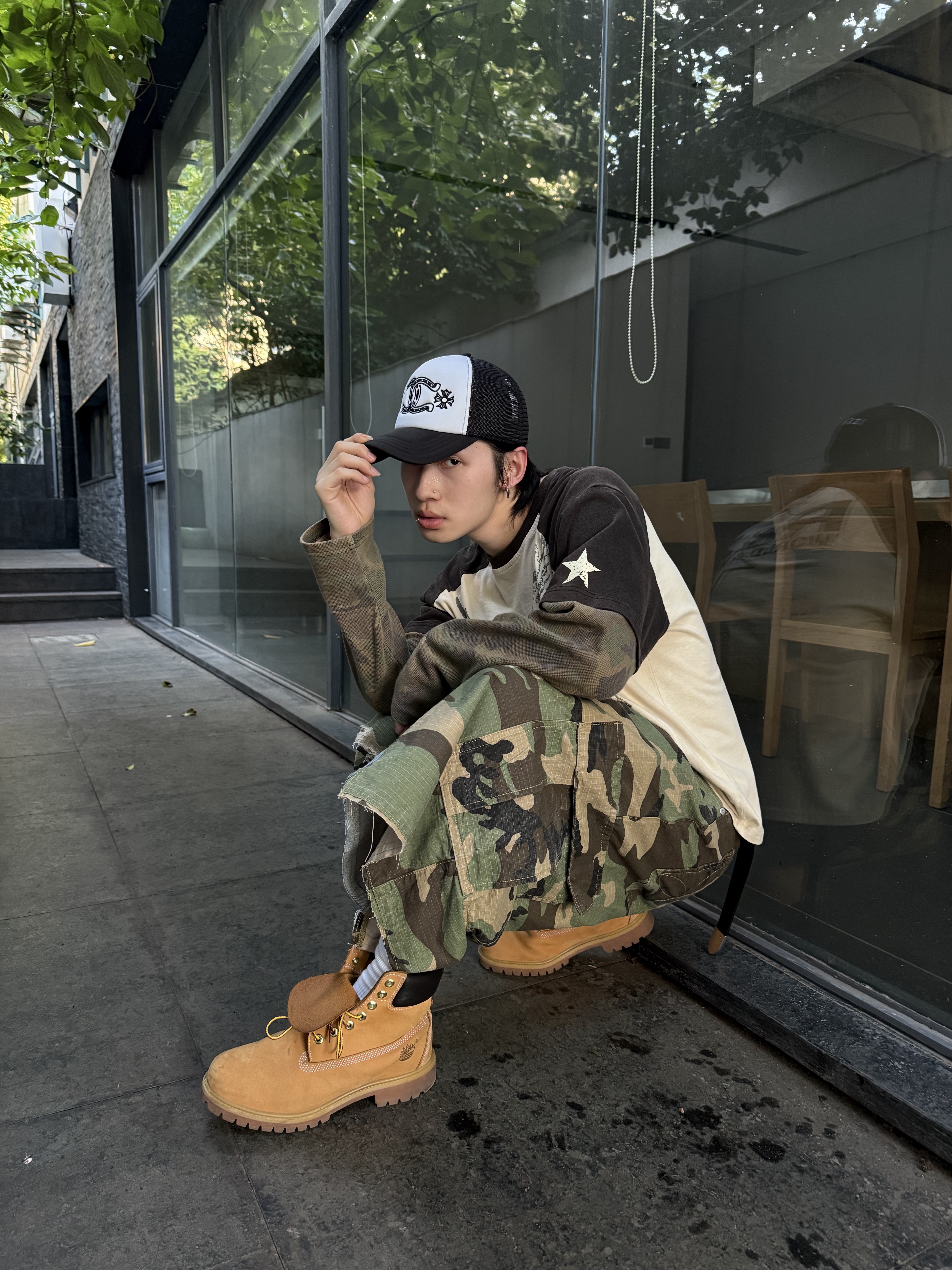 STEEPC Wednesday*Work Bermuda Pants, Timberland Premium 6 inch Waterproof Boot Wheat Nubuck - Wide 착용 스타일 - 1