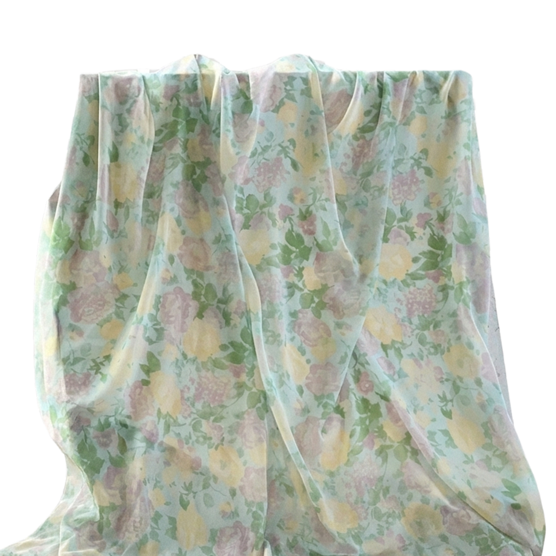 무성화 뮬 빈티지 꽃무늬 가리개 쉬폰 커튼 135x150cm(MUSEONGHWA mule vintage flower-patterned cover chiffon curtain 135x150cm)