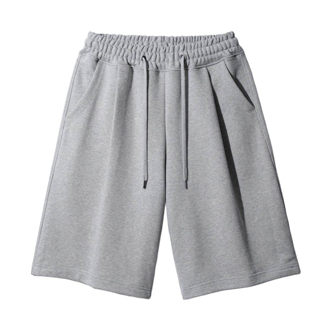 YKSP1451_gray_291 FP142 Slack one tuck half pants gray YKSP1451