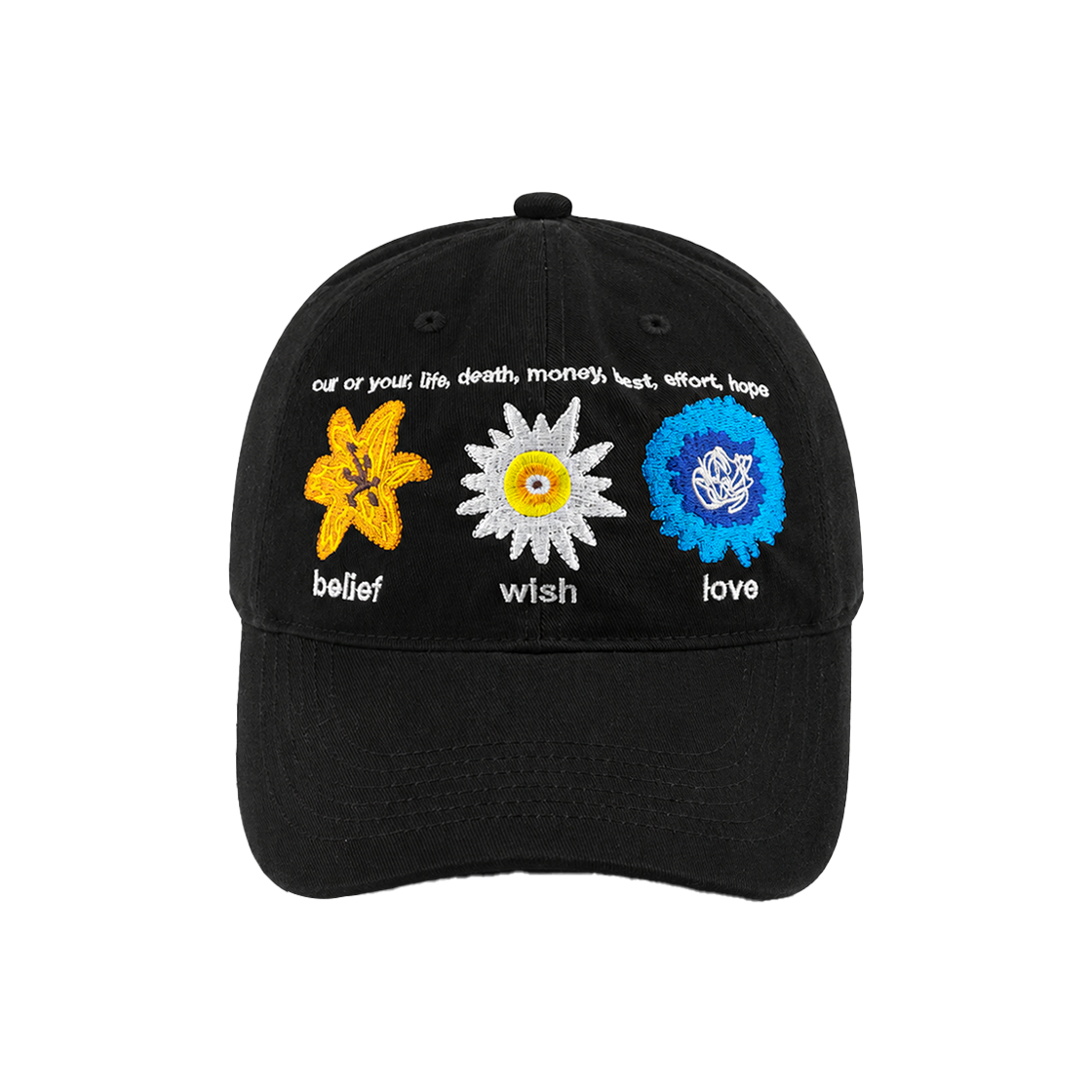 마이딥블루메모리즈 탄생화 볼캡 블랙(MydeepblueMemories Nativity Mm Cap Black) - 2