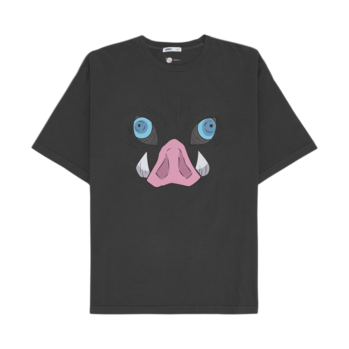 스파오 x 귀멸의 칼날 반팔 티셔츠 차콜(Spao x Demon Slayer Short Sleeve T-Shirt Charcoal)
